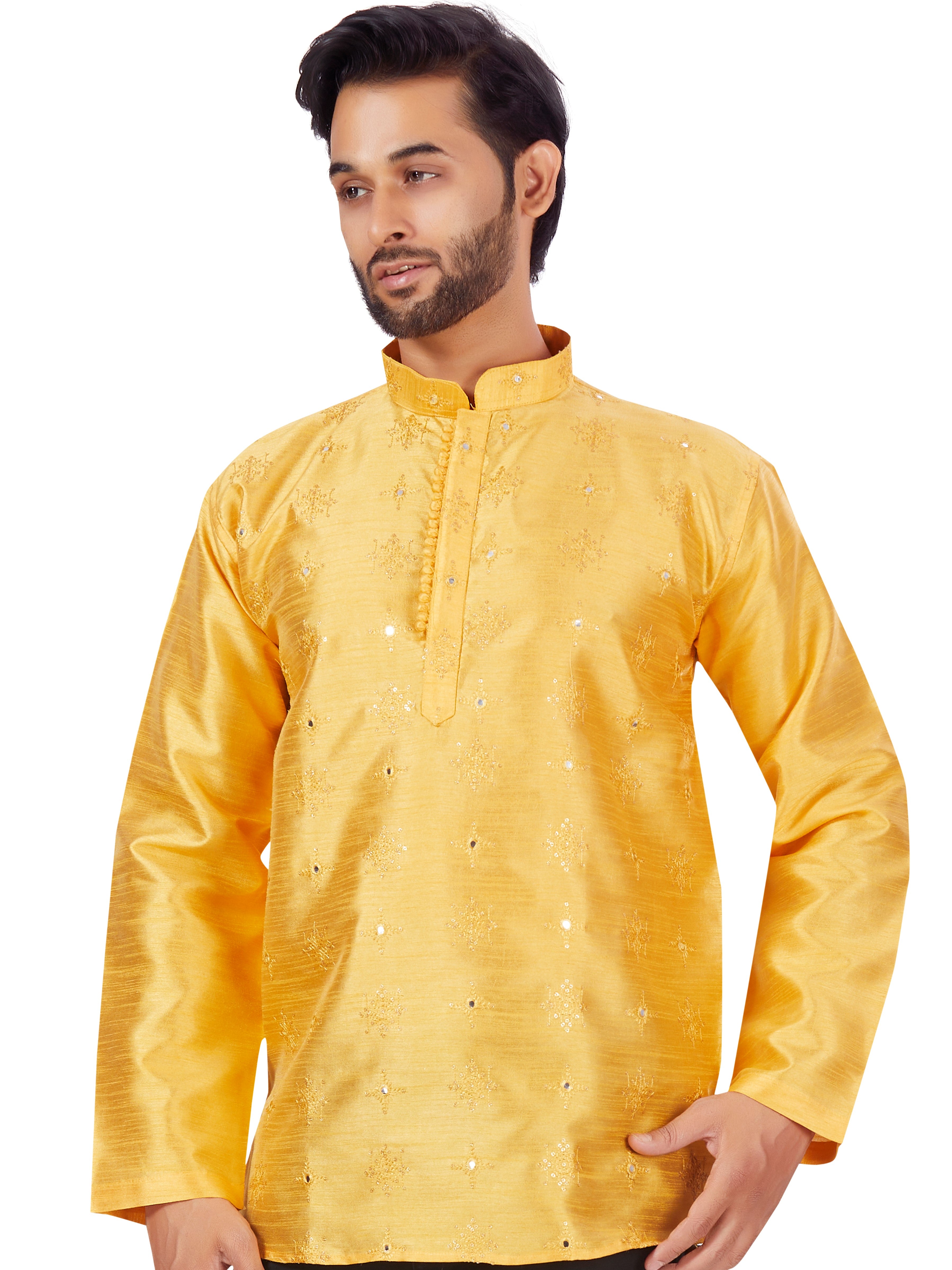 Mens Sequin Embroidered Kurti - Roop Darshan