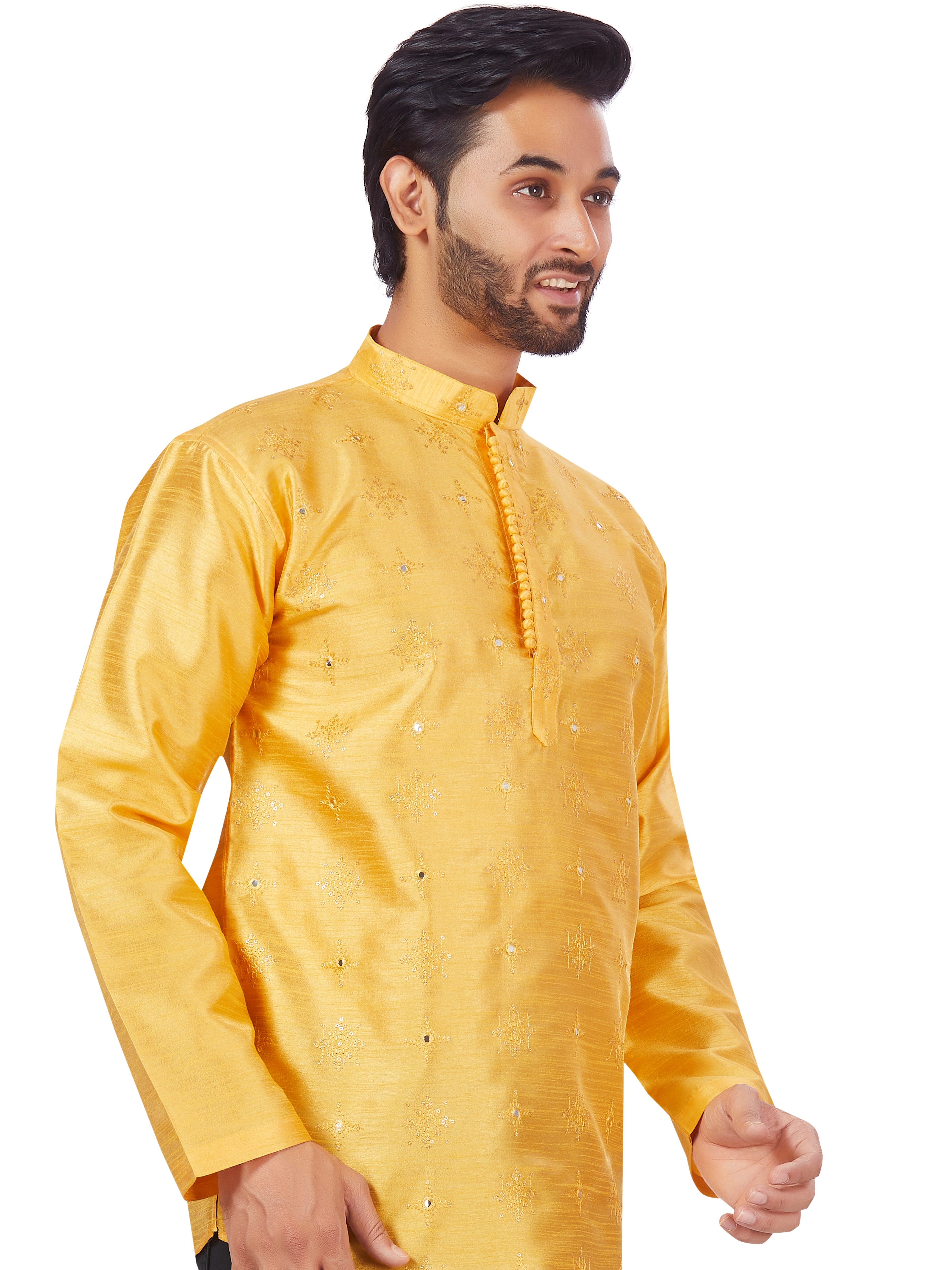 Mens Sequin Embroidered Kurti - Roop Darshan