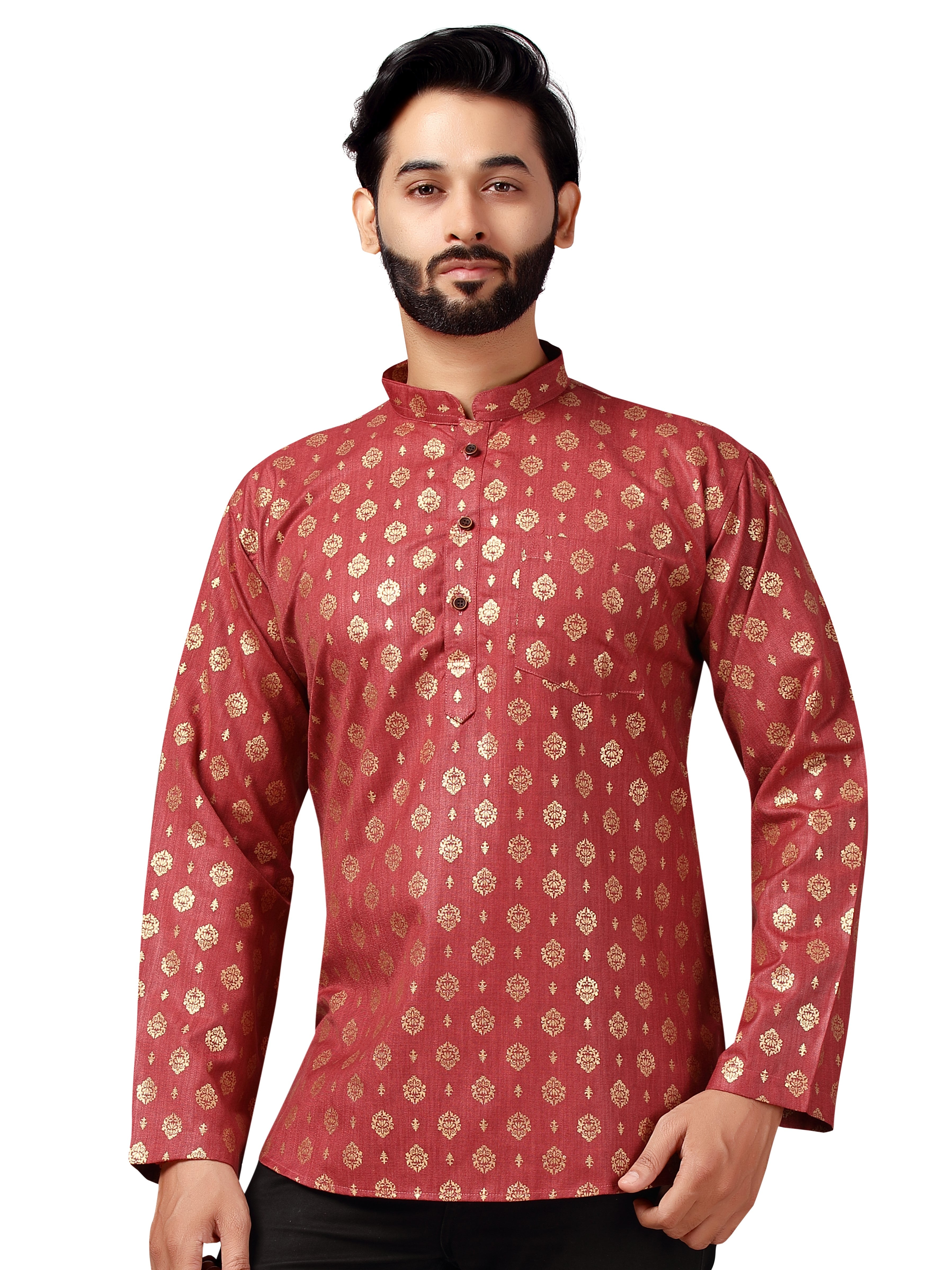 Mens Printed Kurti - Roop Darshan
