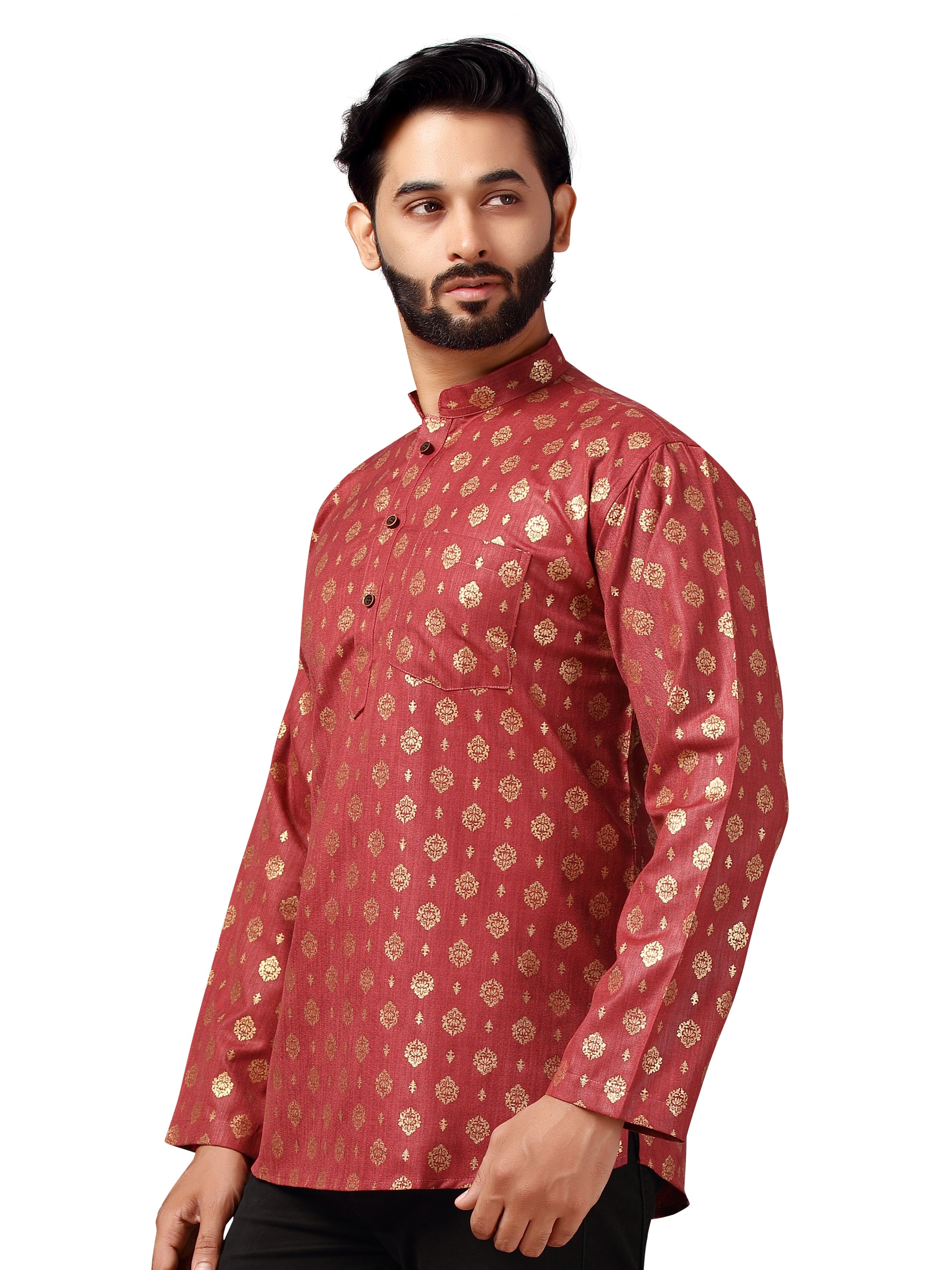 Mens Printed Kurti - Roop Darshan