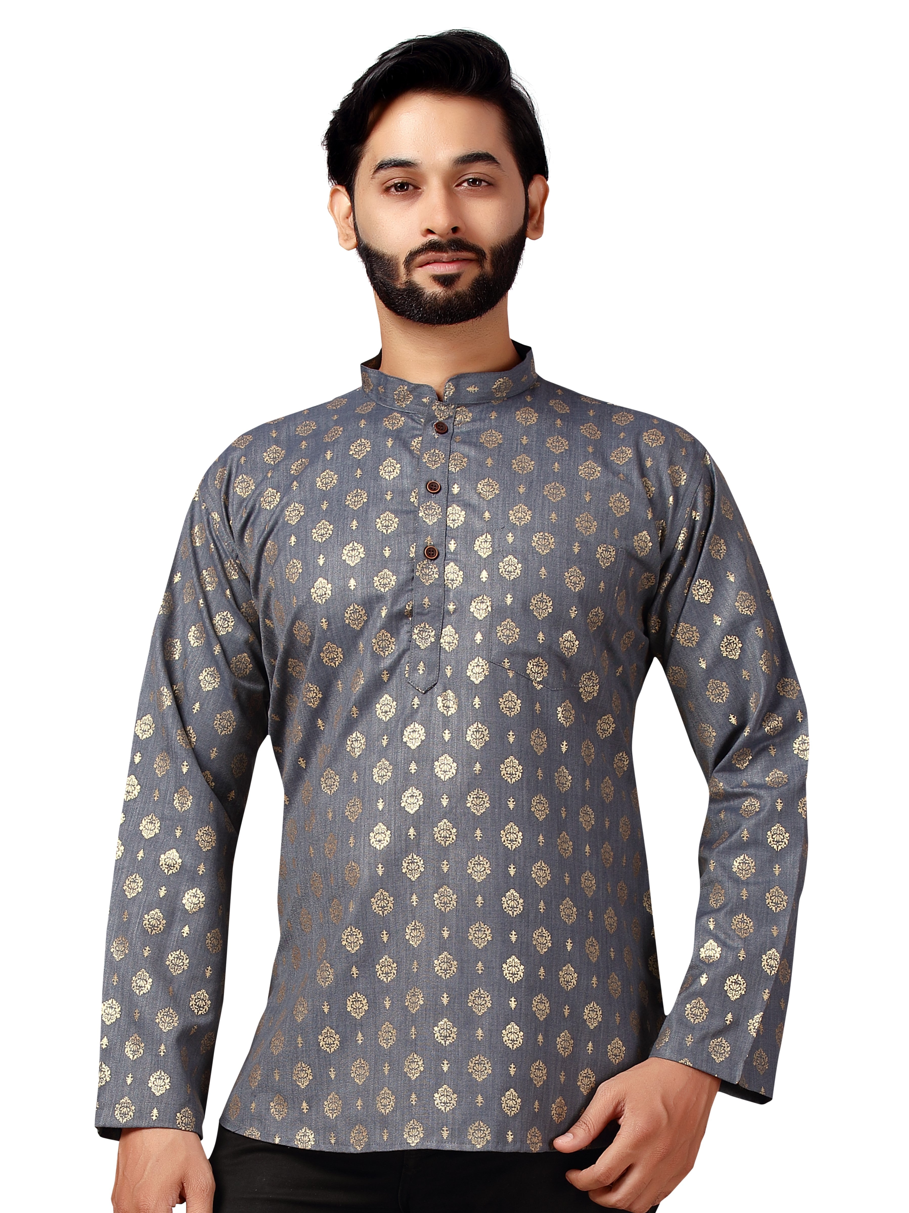 Mens Printed Kurti - Roop Darshan
