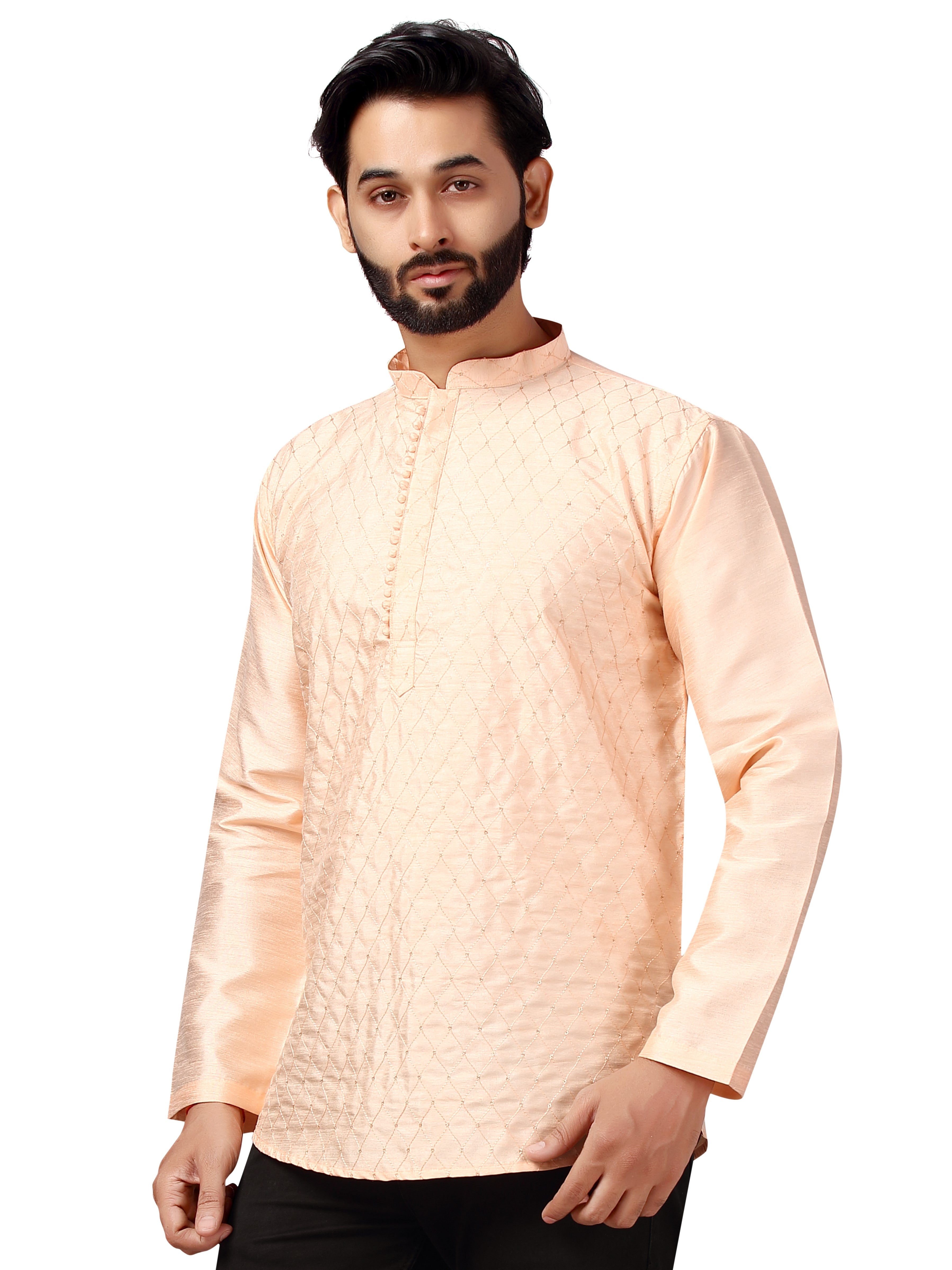 Mens Tiki Embroidered Kurti - Roop Darshan