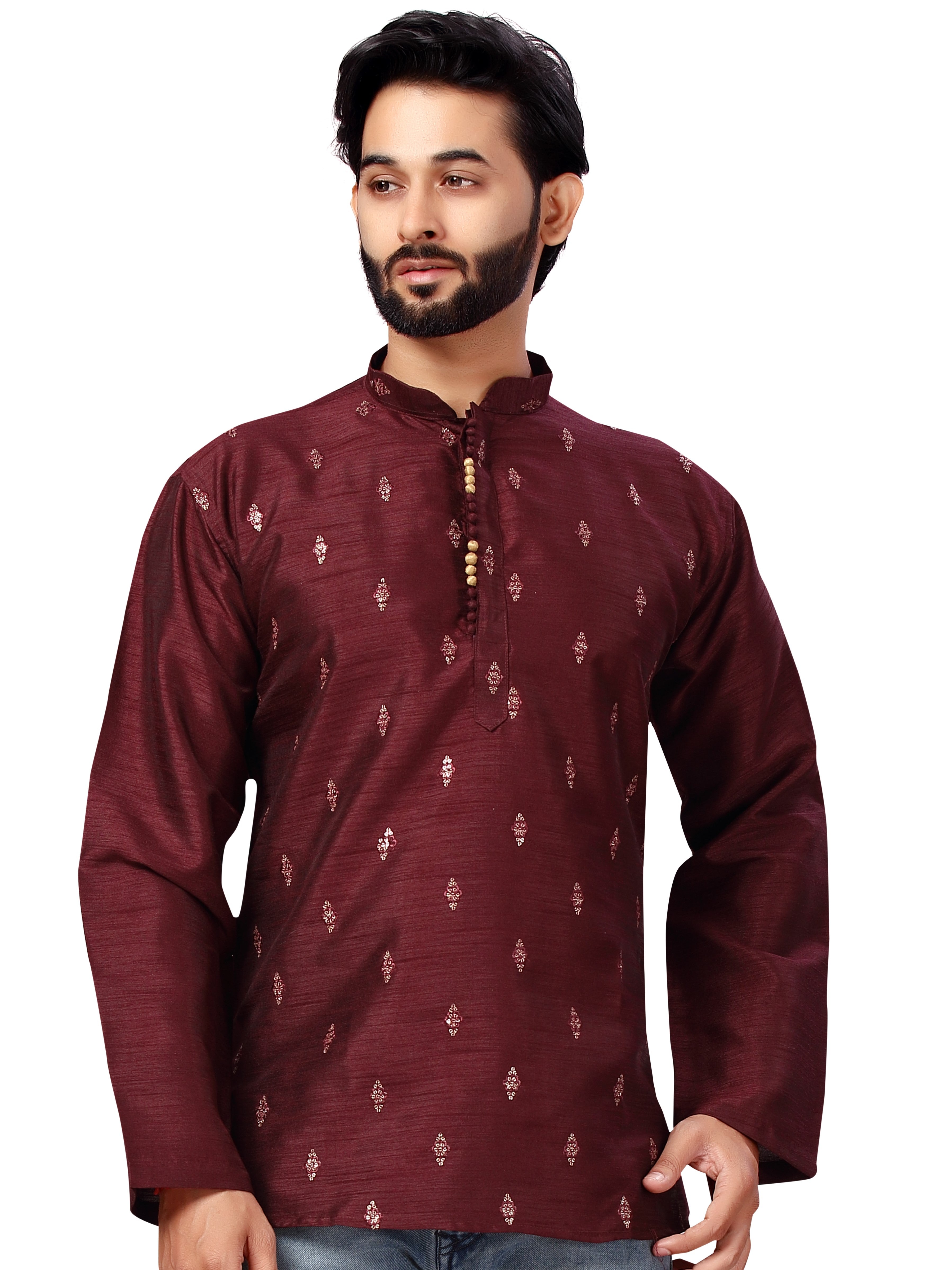 Mens Tiki Work Kurti - Roop Darshan