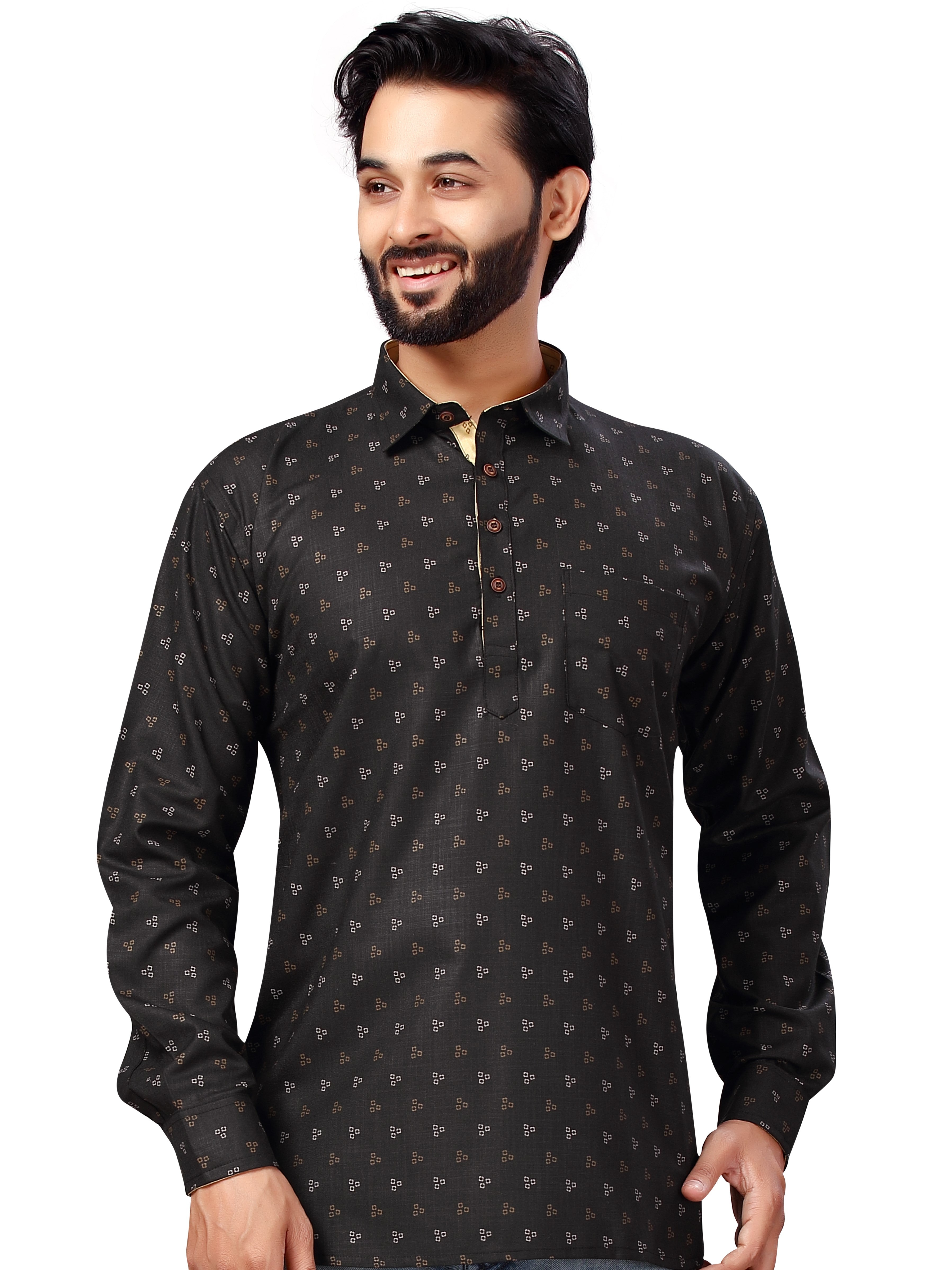 Mens Printed Kurti - Roop Darshan