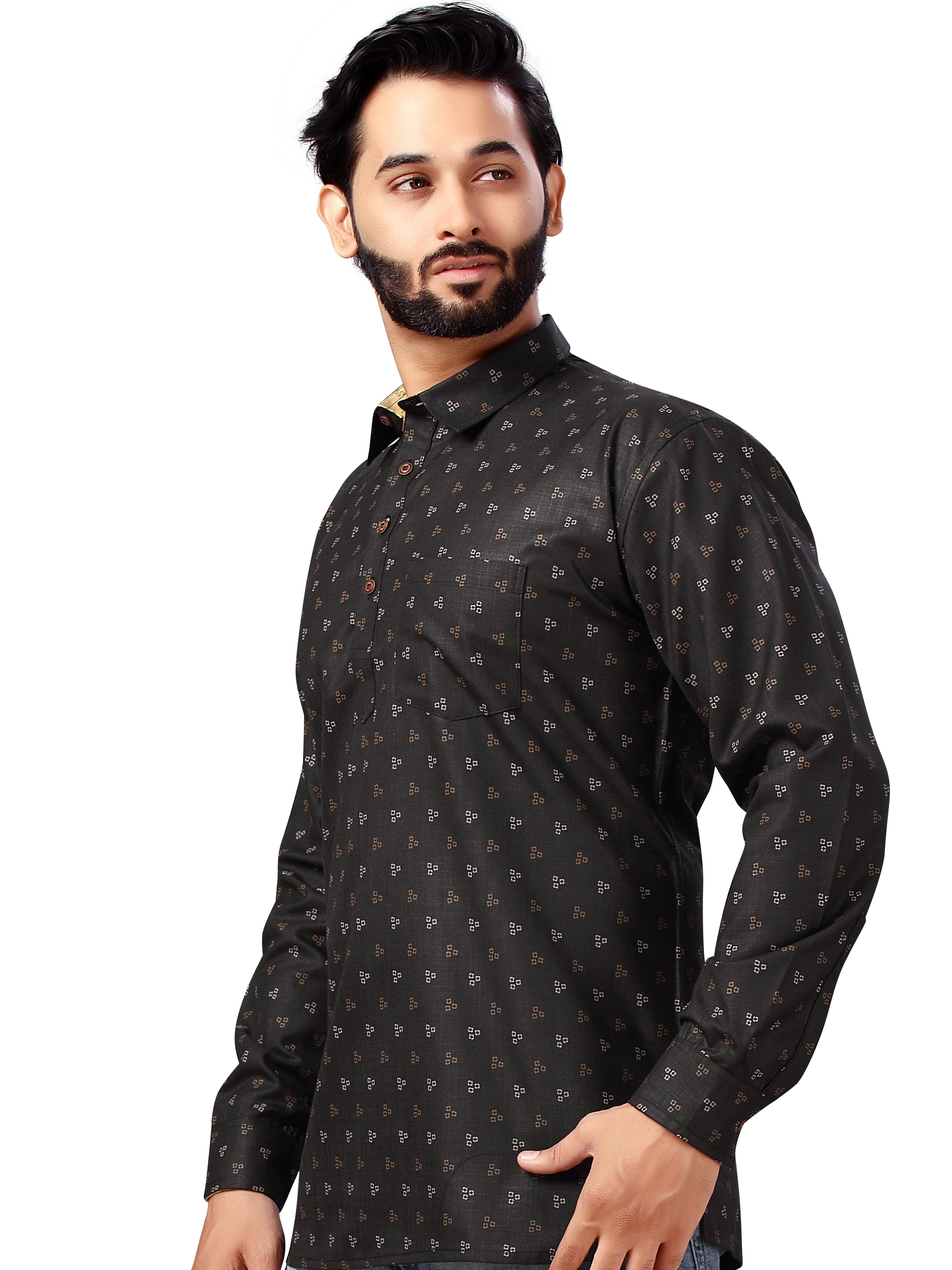 Mens Printed Kurti - Roop Darshan