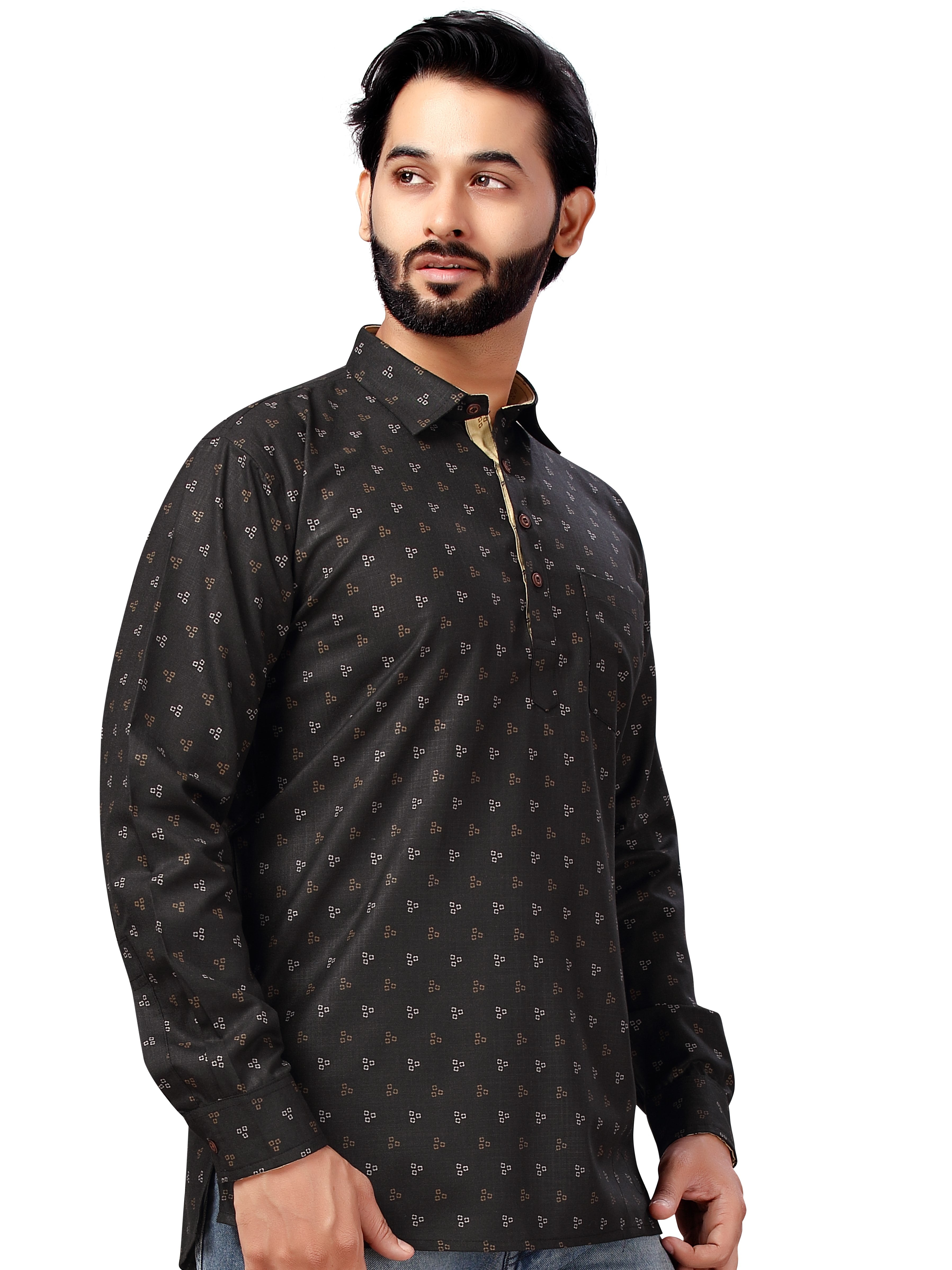 Mens Printed Kurti - Roop Darshan