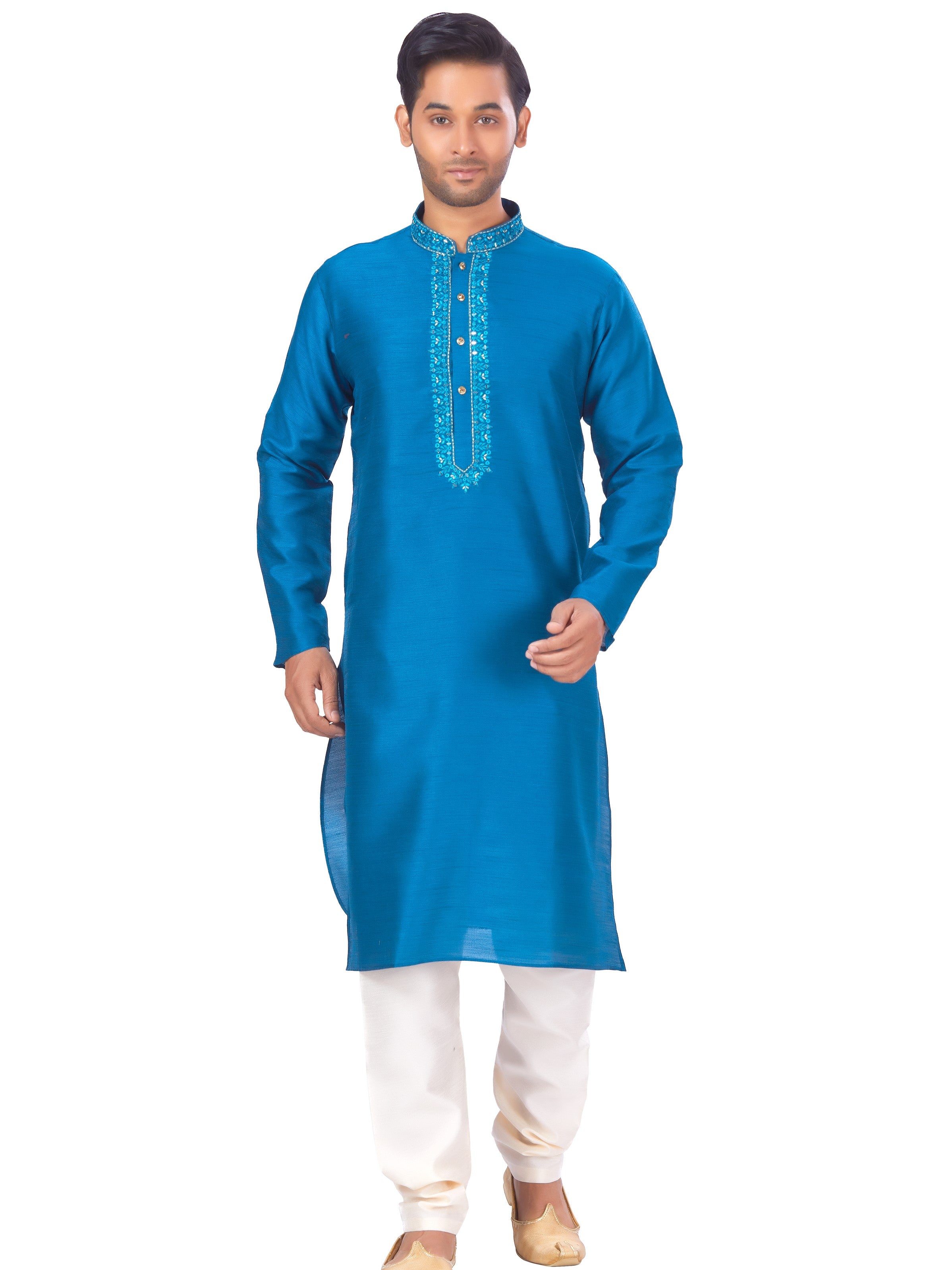 Mens Embroidered Kurta Payjama - Roop Darshan