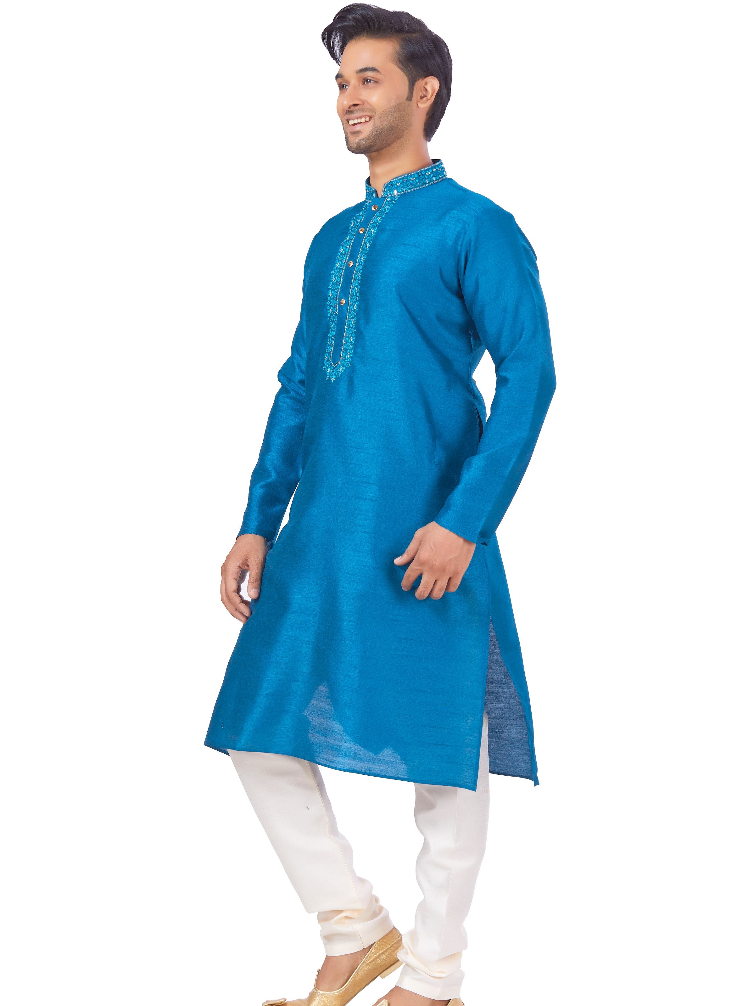 Mens Embroidered Kurta Payjama - Roop Darshan