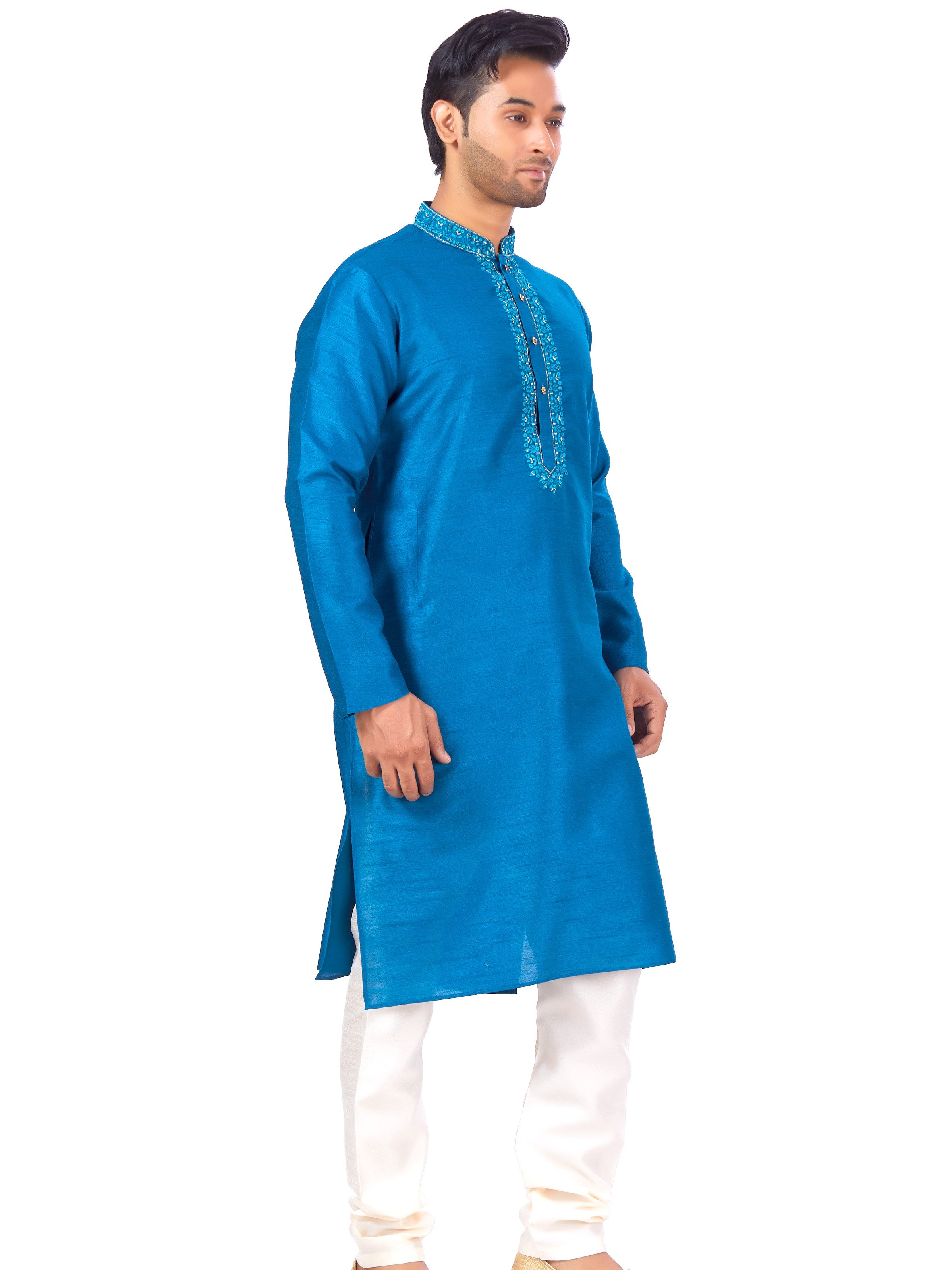 Mens Embroidered Kurta Payjama - Roop Darshan