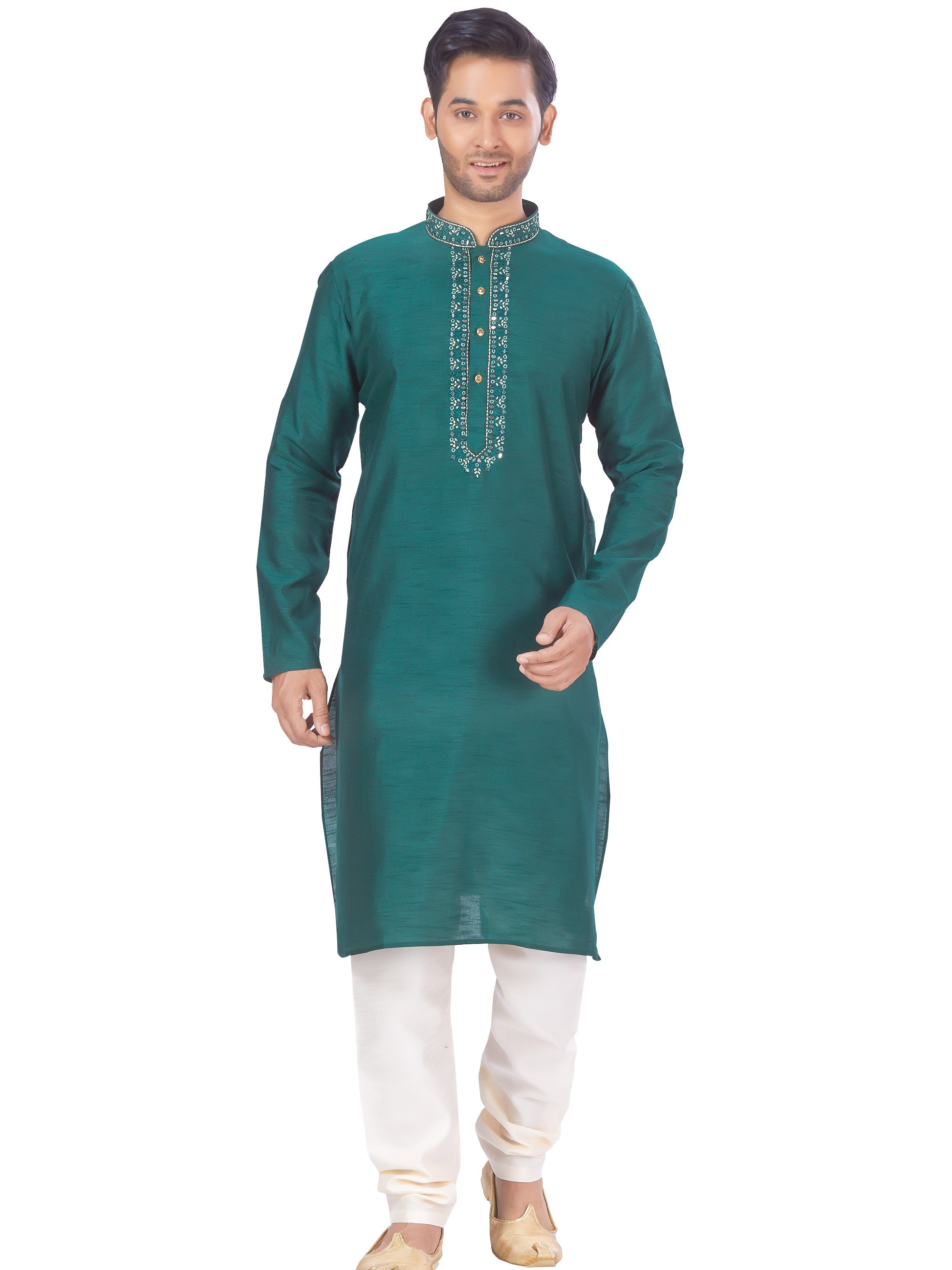Mens Embroidered Kurta Payjama - Roop Darshan