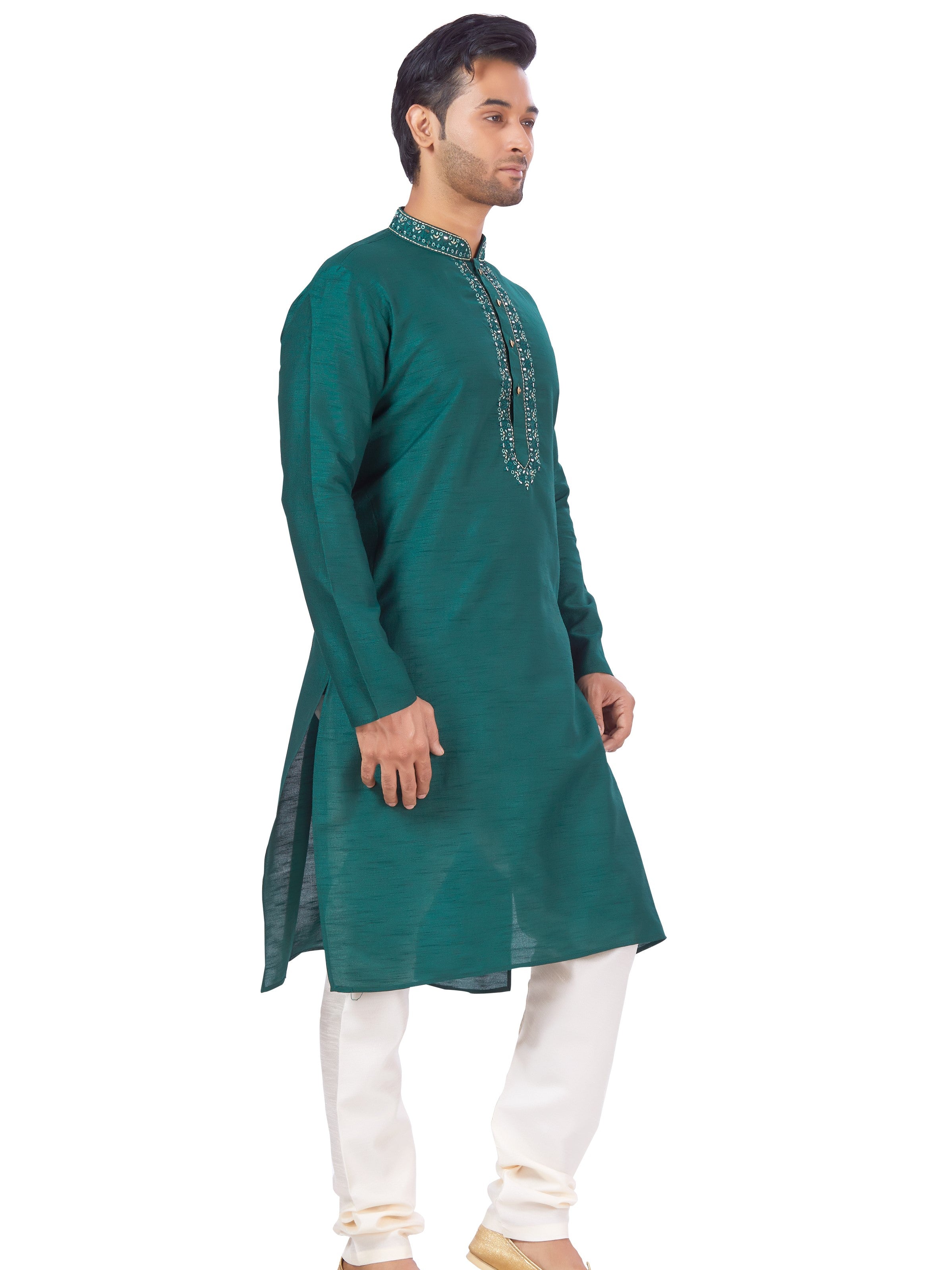 Mens Embroidered Kurta Payjama - Roop Darshan