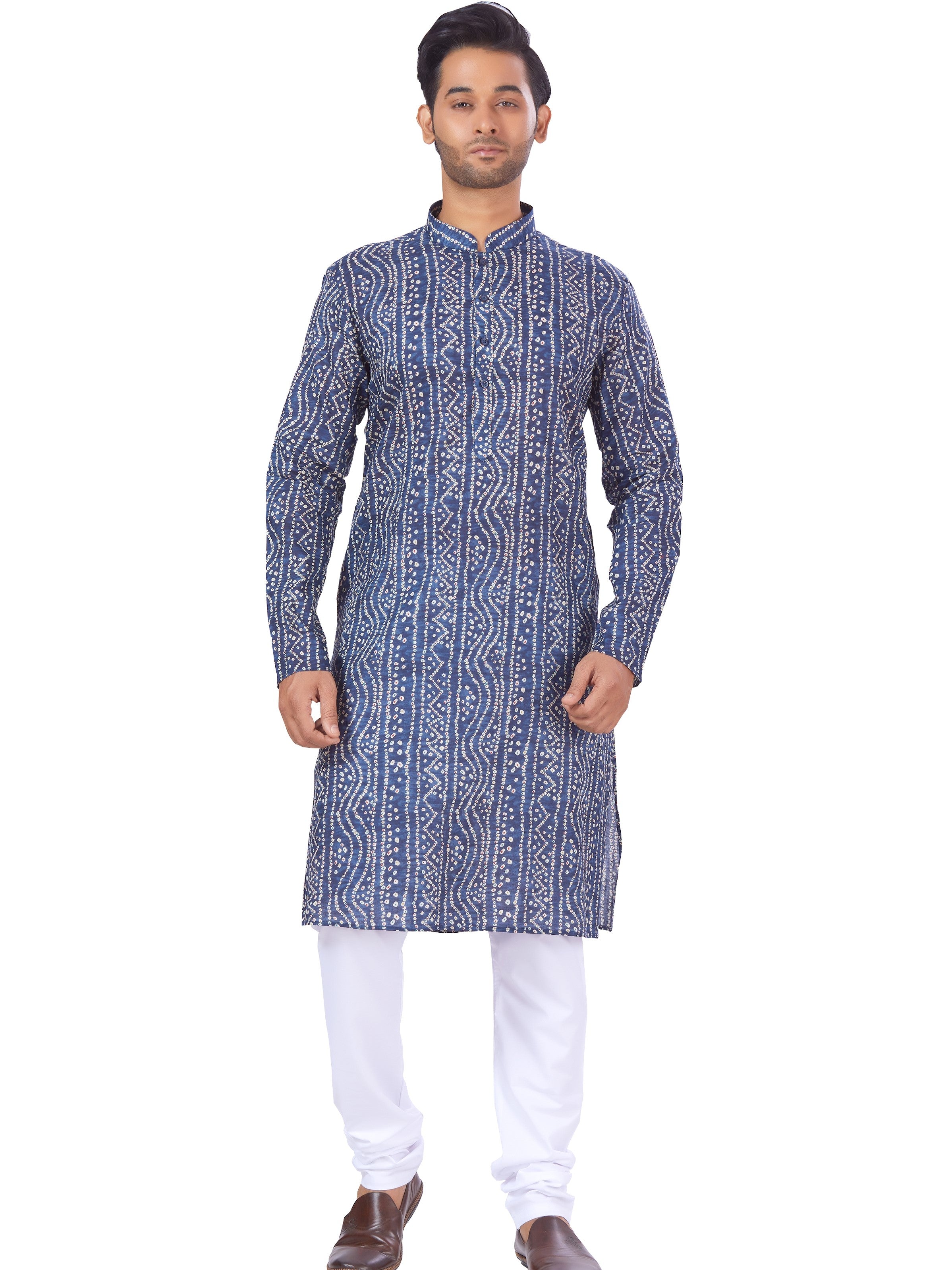 Mens Printed Kurta Payjama - Roop Darshan