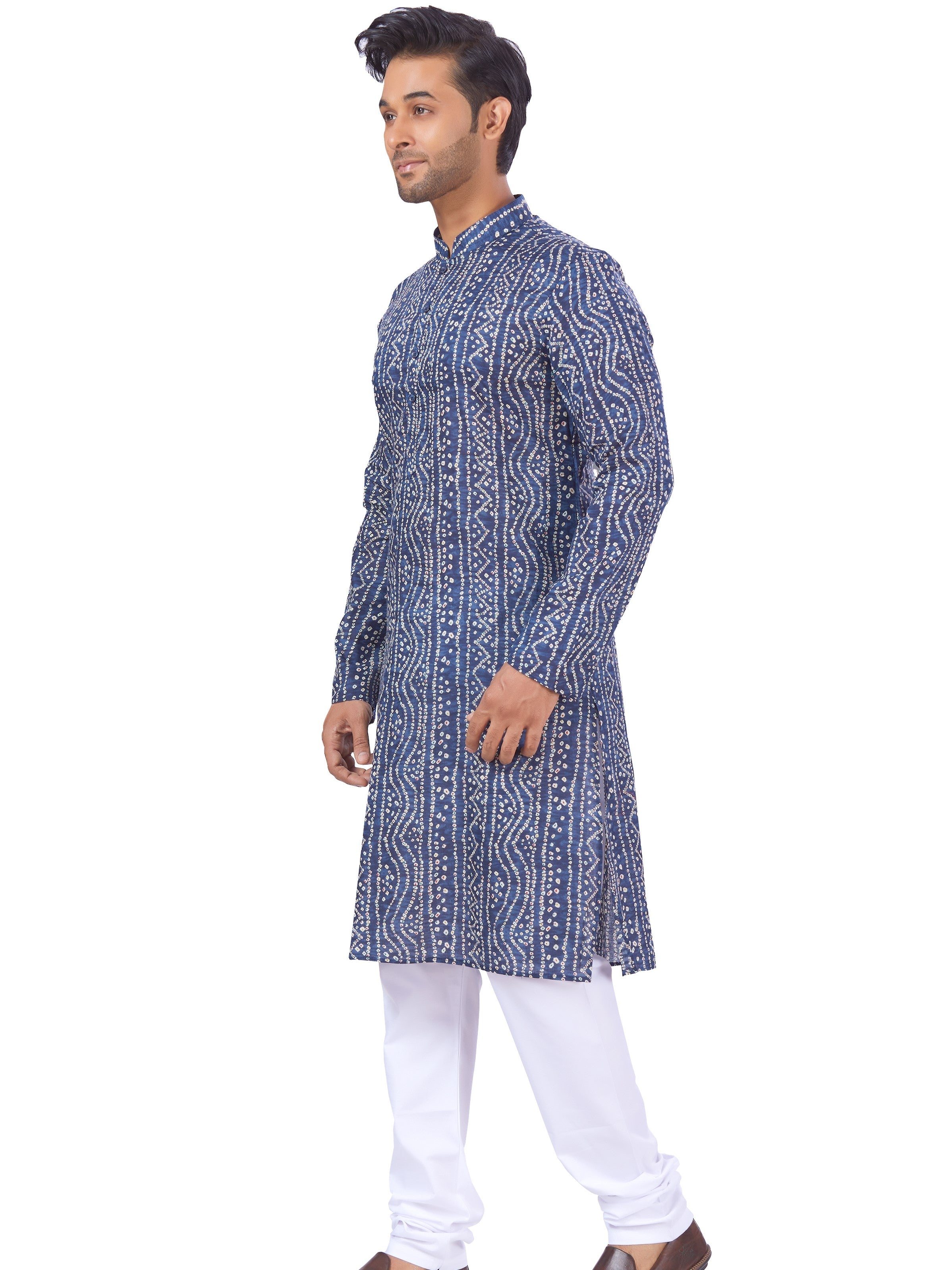 Mens Printed Kurta Payjama - Roop Darshan