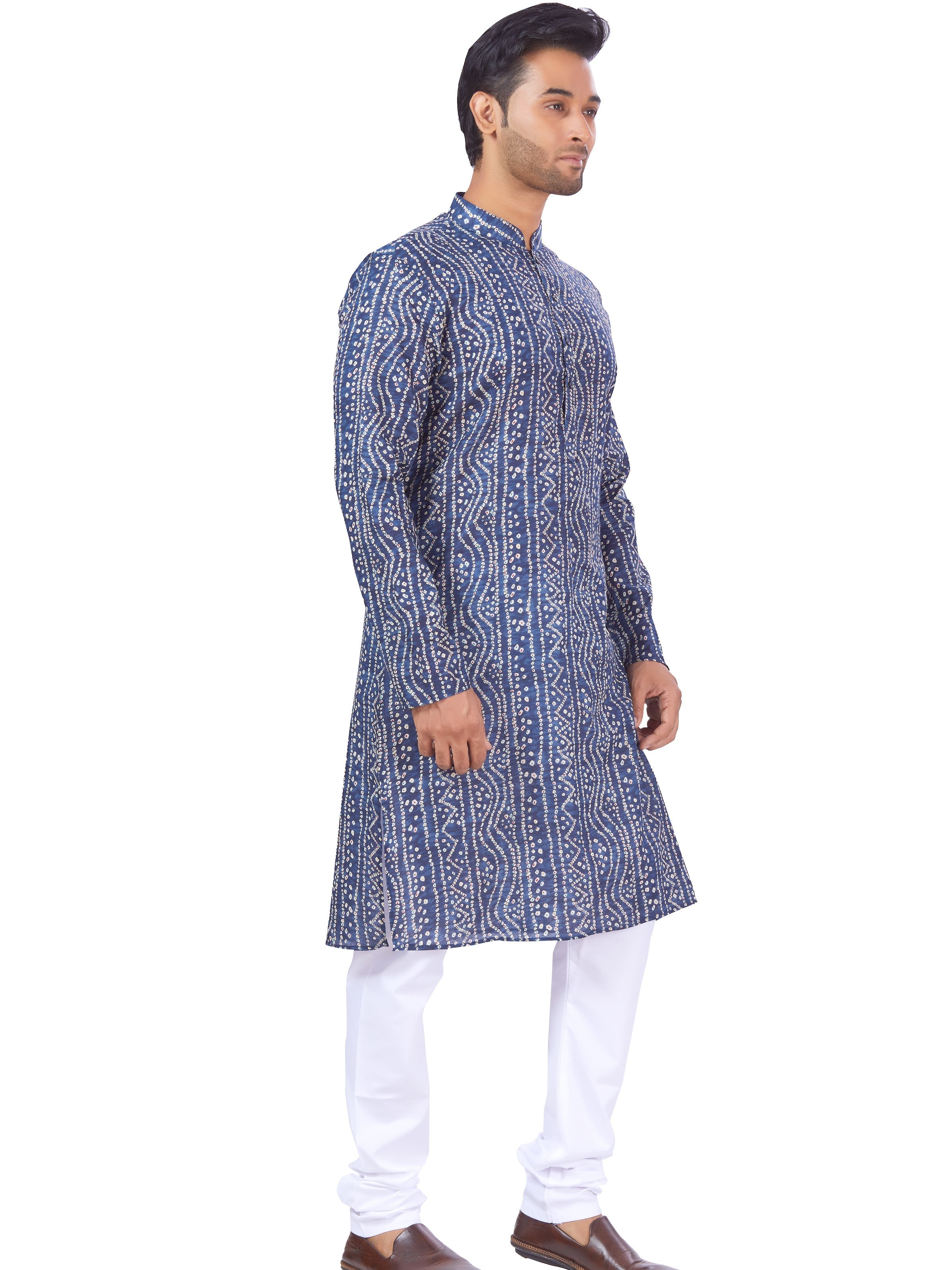 Mens Printed Kurta Payjama - Roop Darshan