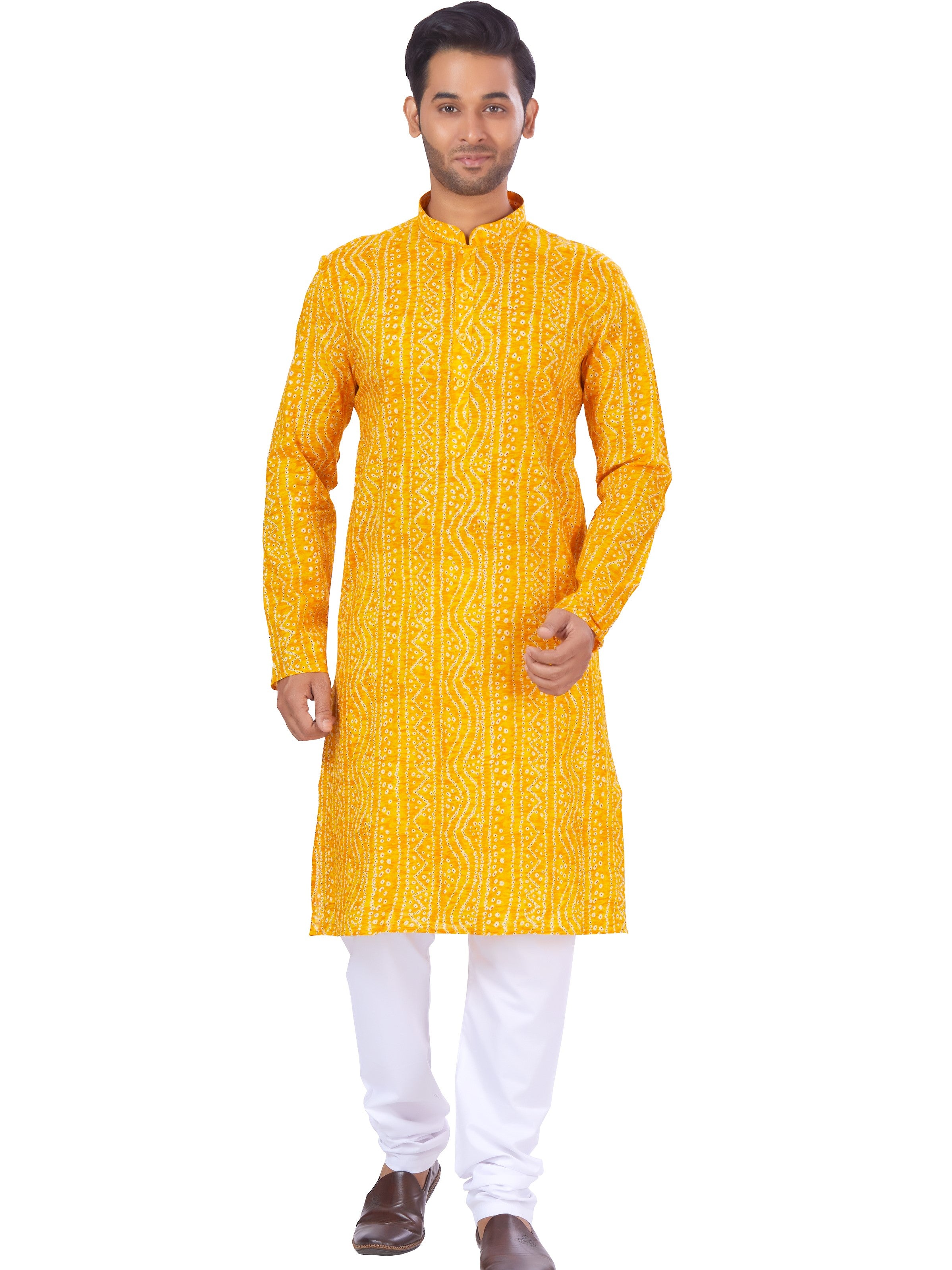 Mens Printed Kurta Payjama - Roop Darshan