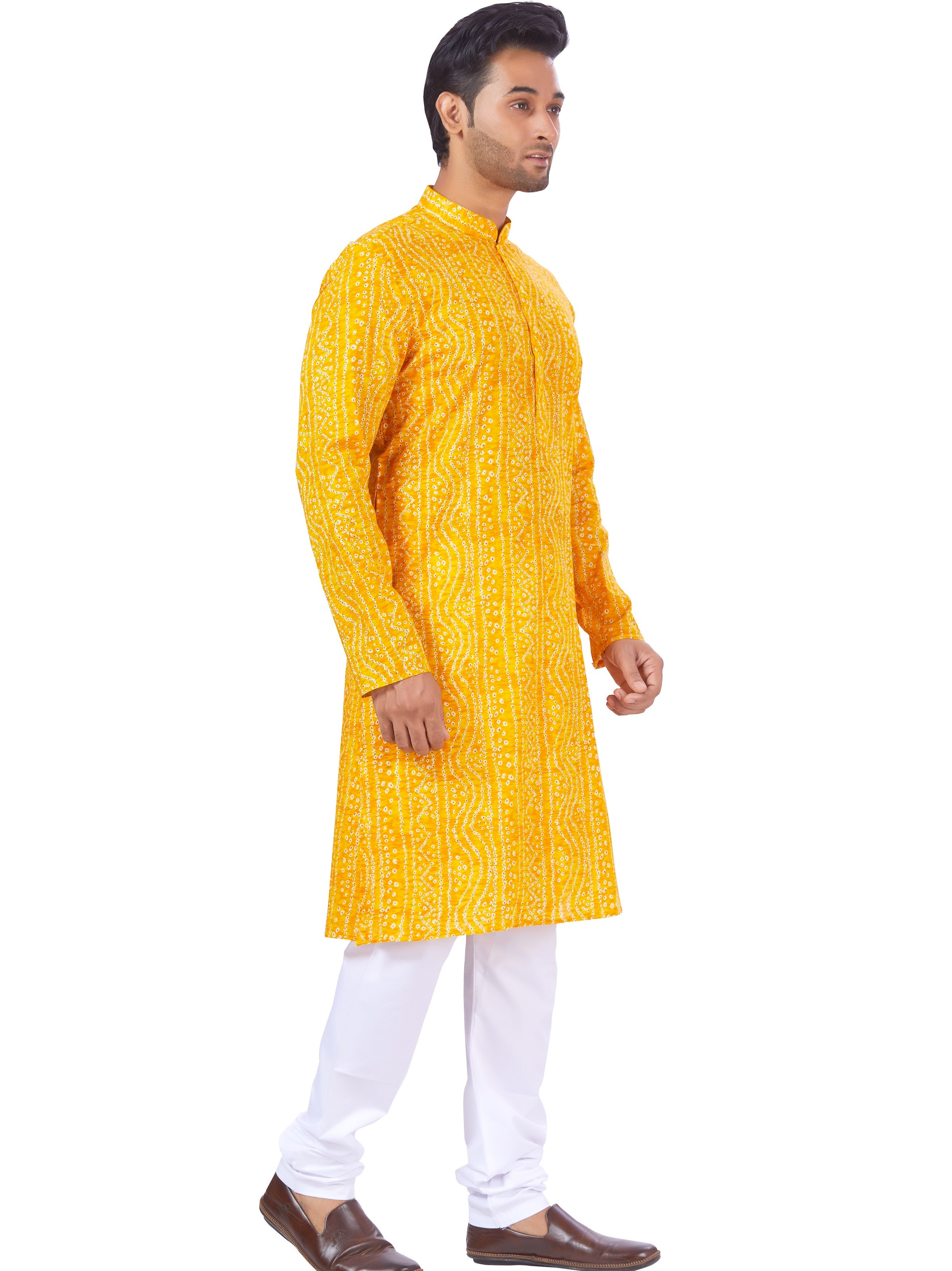 Mens Printed Kurta Payjama - Roop Darshan