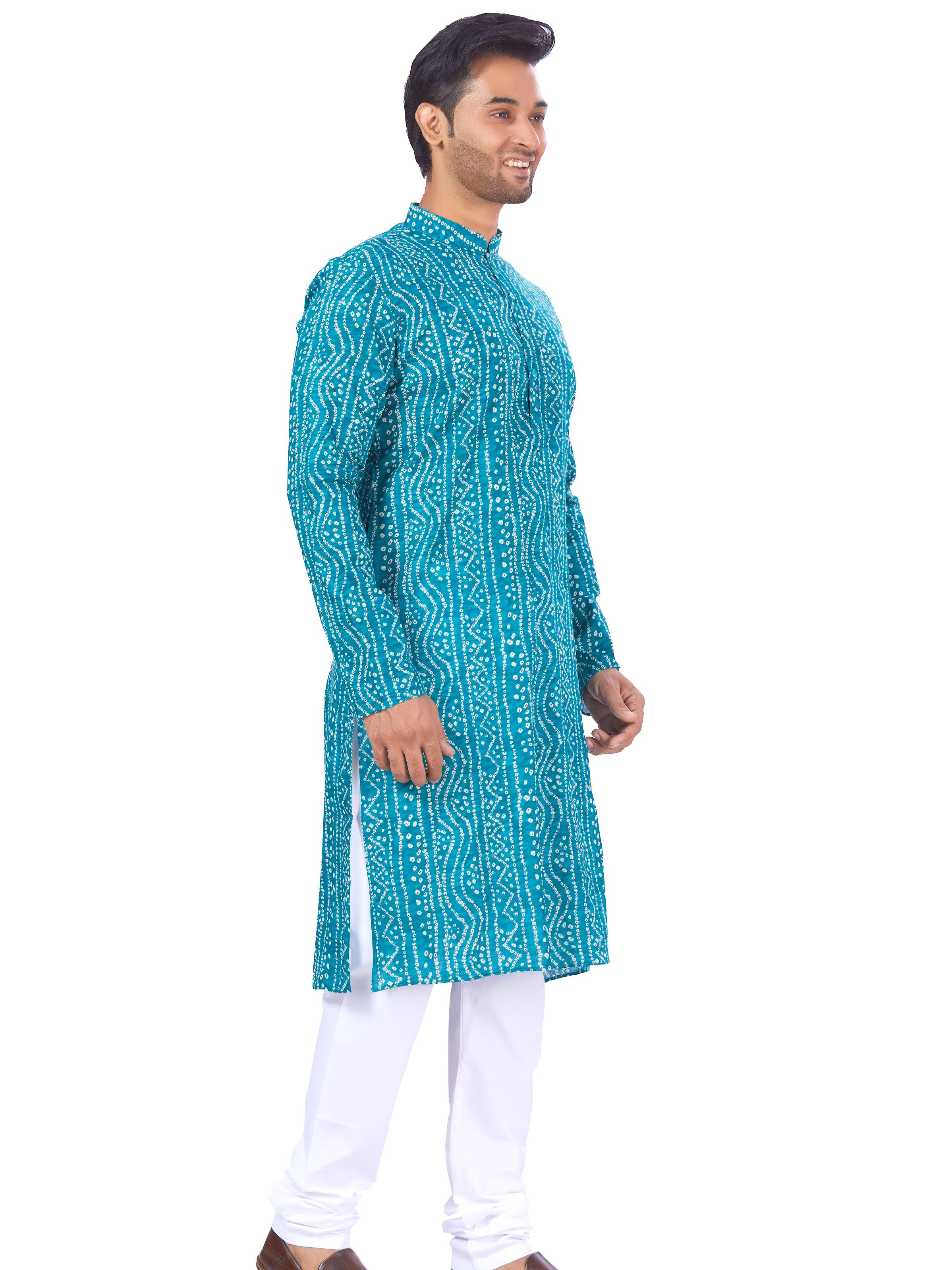 Mens Printed Kurta Payjama - Roop Darshan