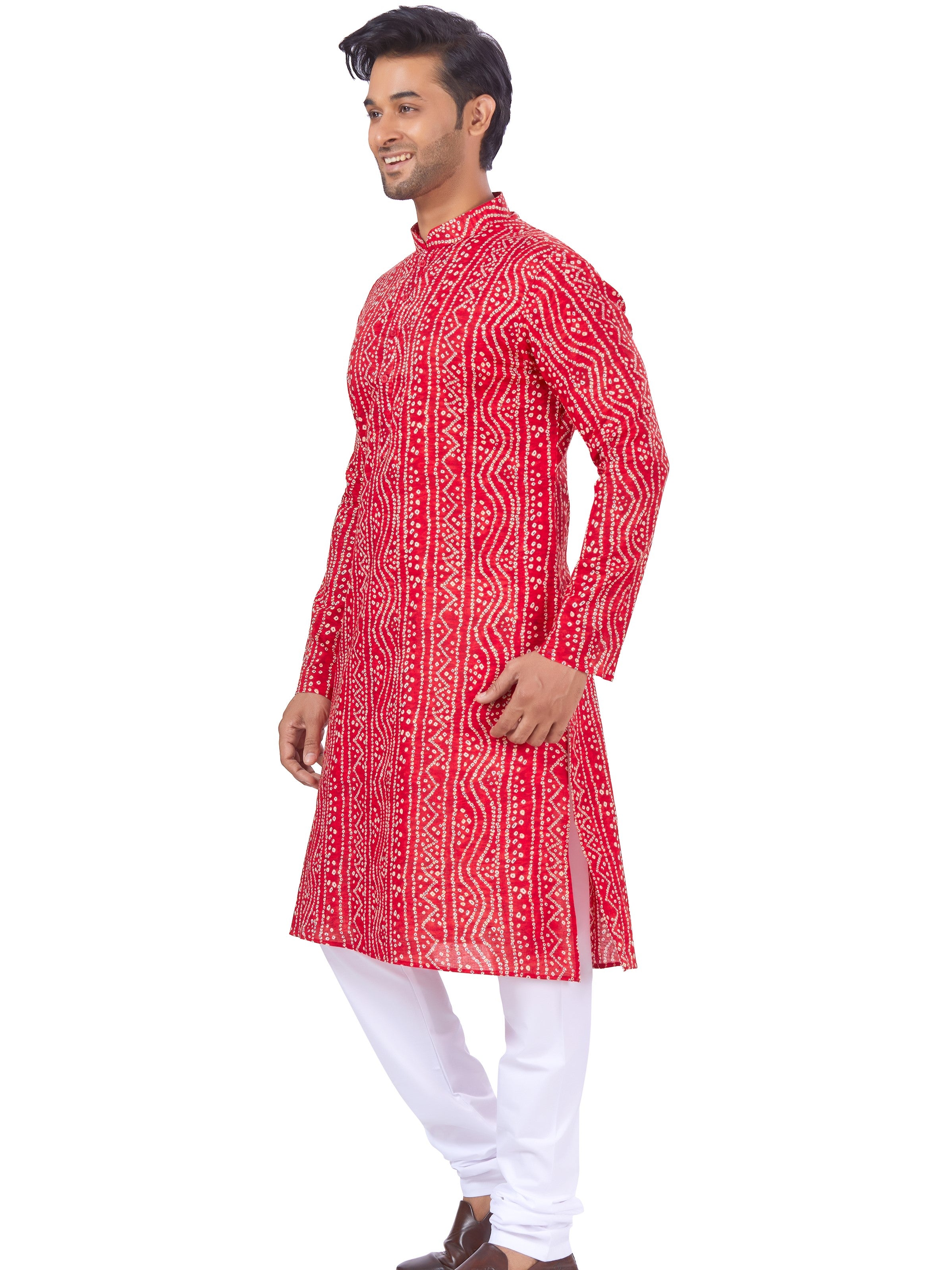 Mens Printed Kurta Payjama - Roop Darshan