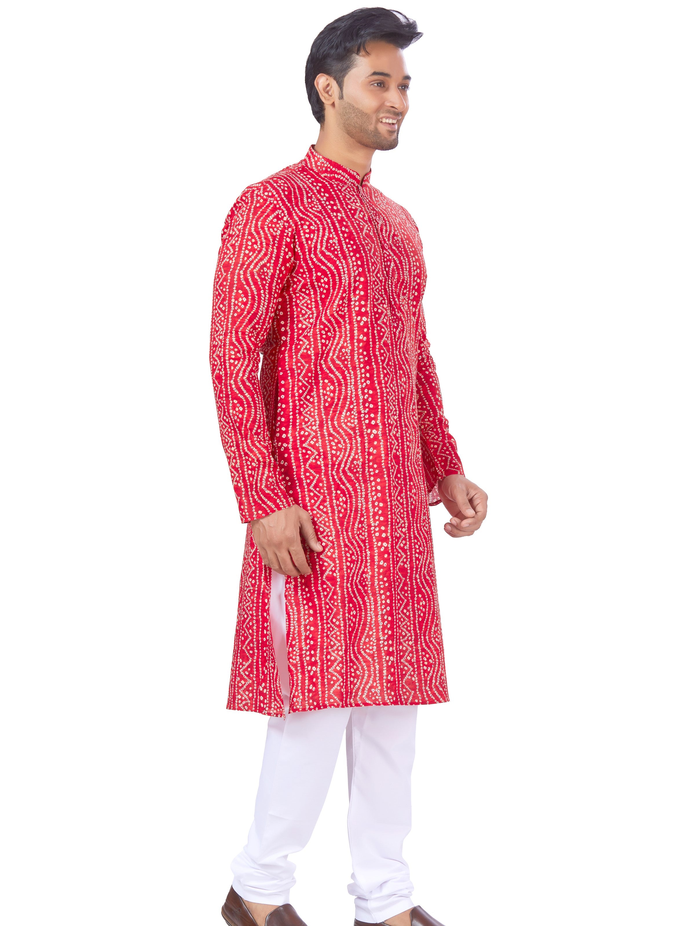 Mens Printed Kurta Payjama - Roop Darshan