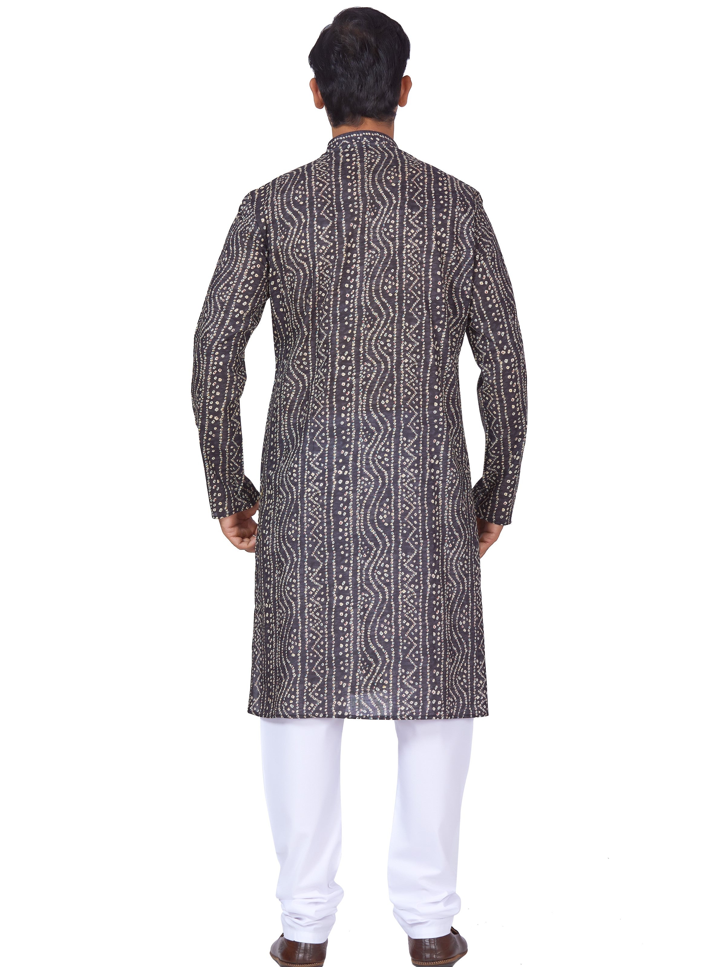 Mens Printed Kurta Payjama - Roop Darshan