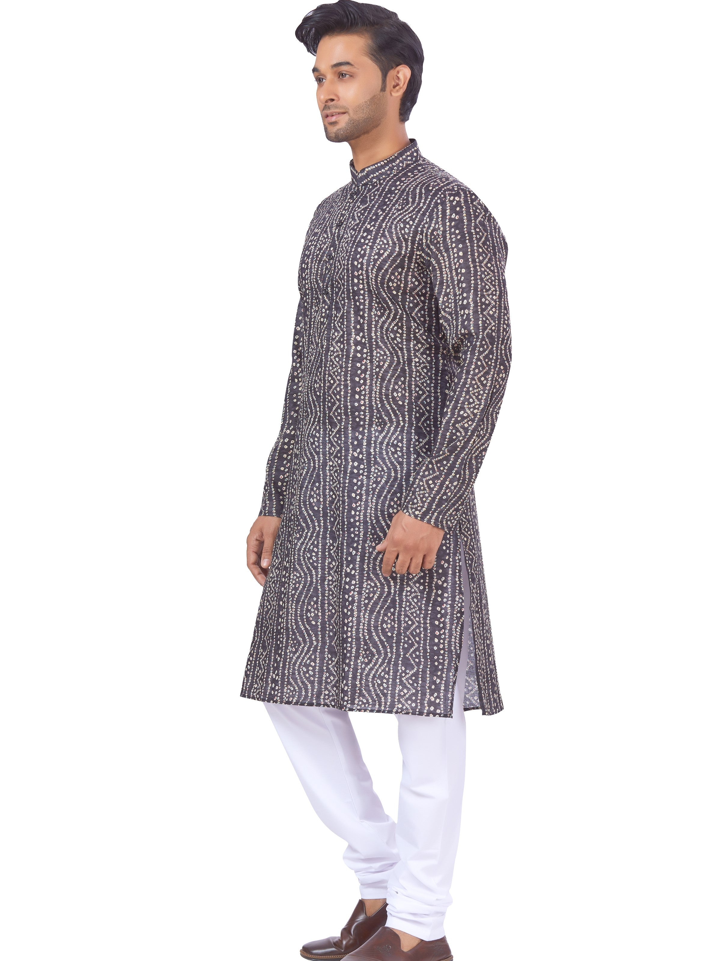 Mens Printed Kurta Payjama - Roop Darshan