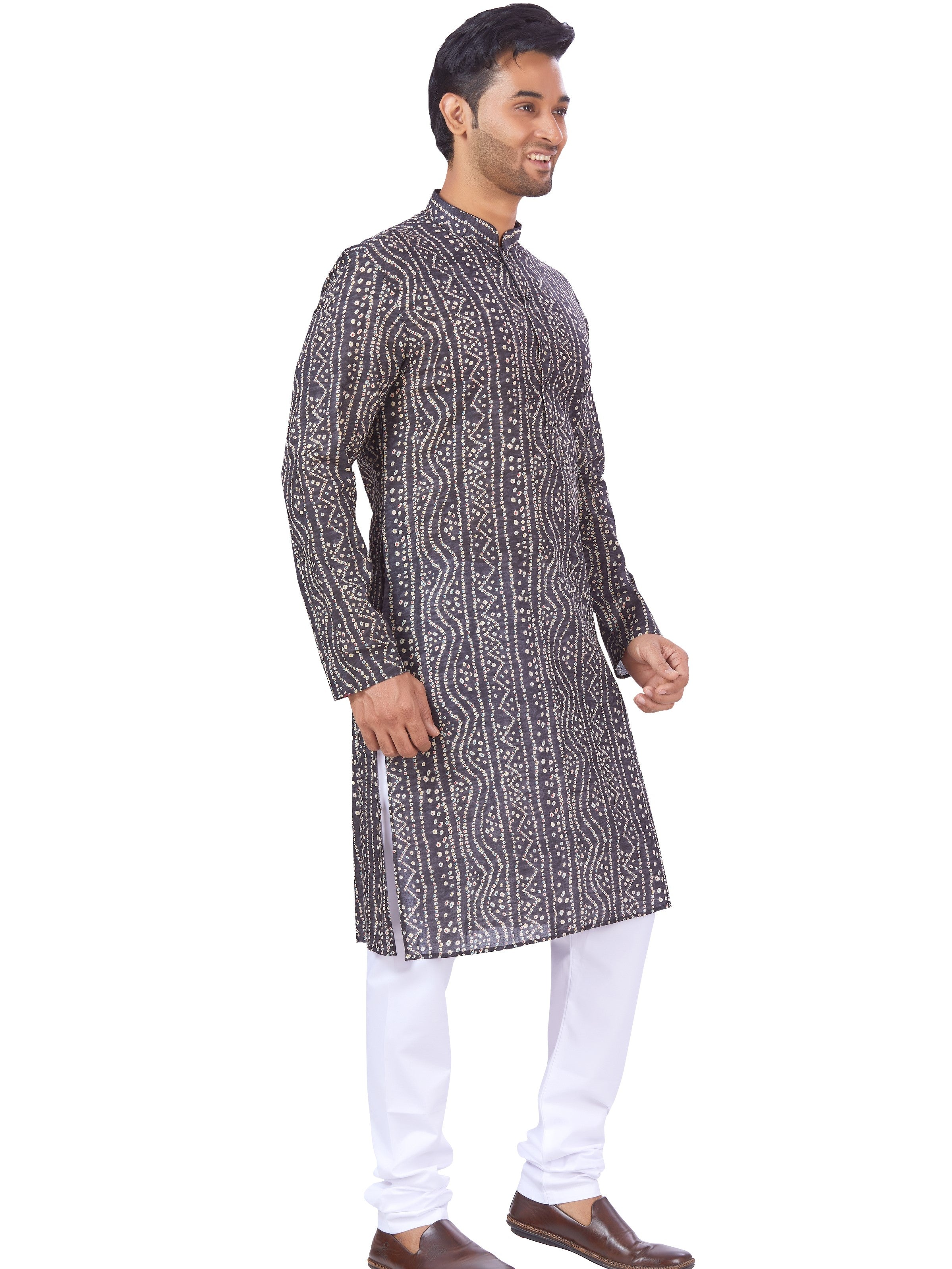 Mens Printed Kurta Payjama - Roop Darshan