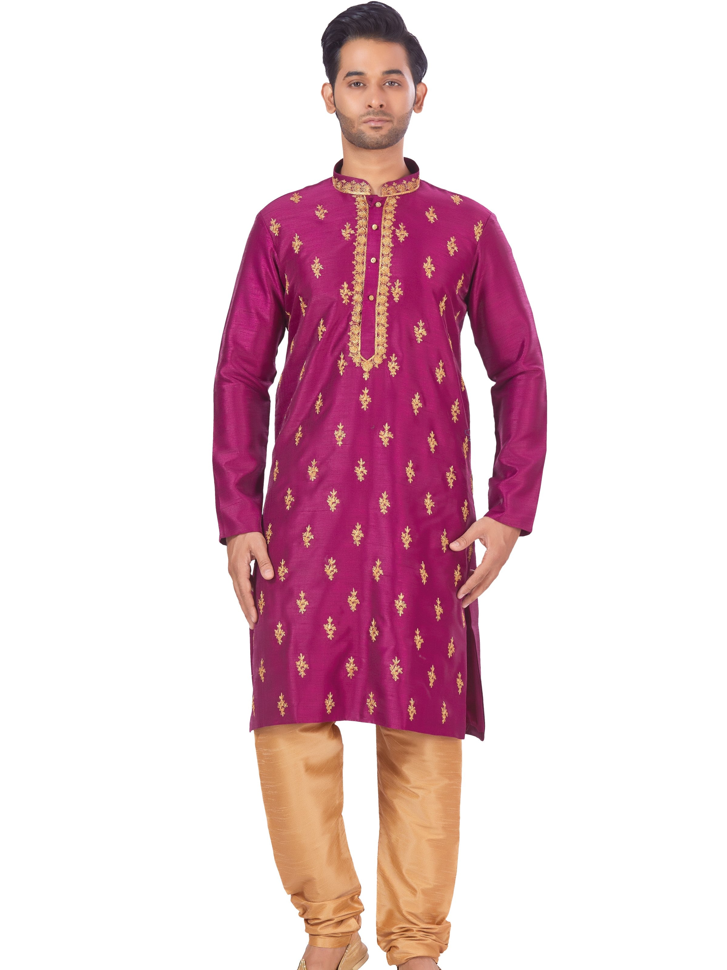 Mens Embroidered Kurta Payjama - Roop Darshan