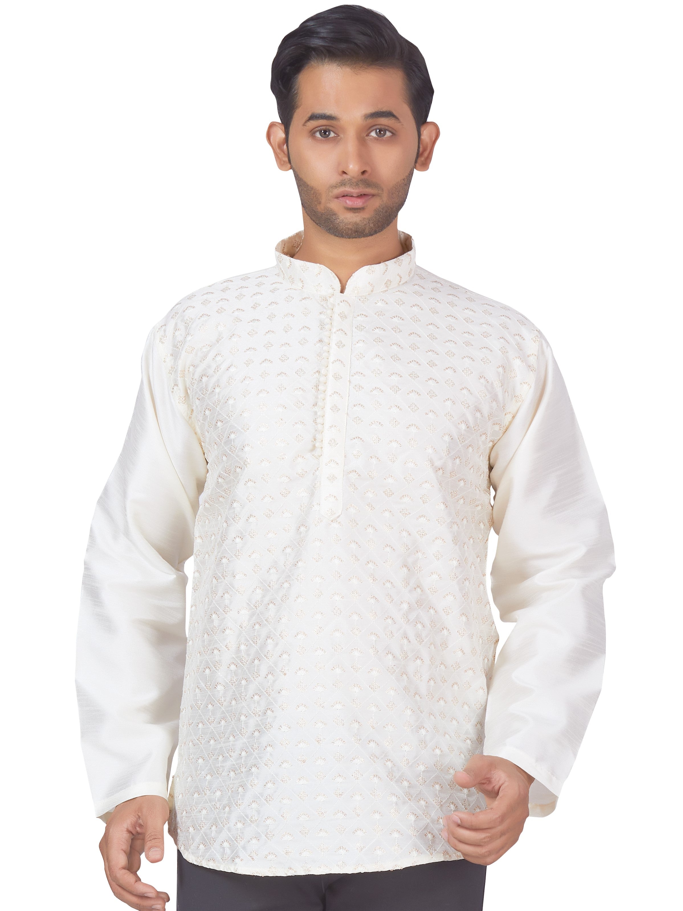 Mens Sequin Embroidered Kurti - Roop Darshan