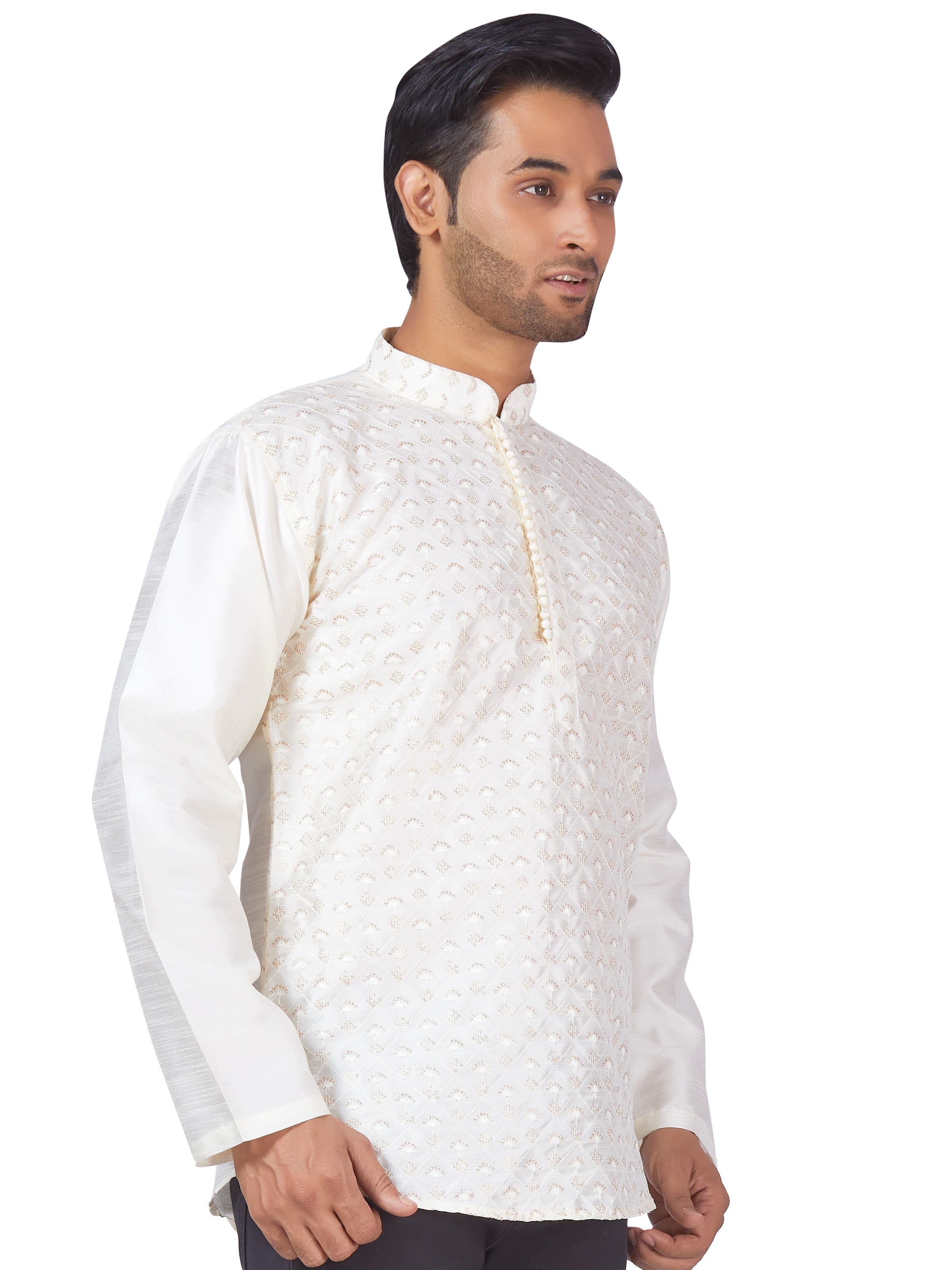 Mens Sequin Embroidered Kurti - Roop Darshan