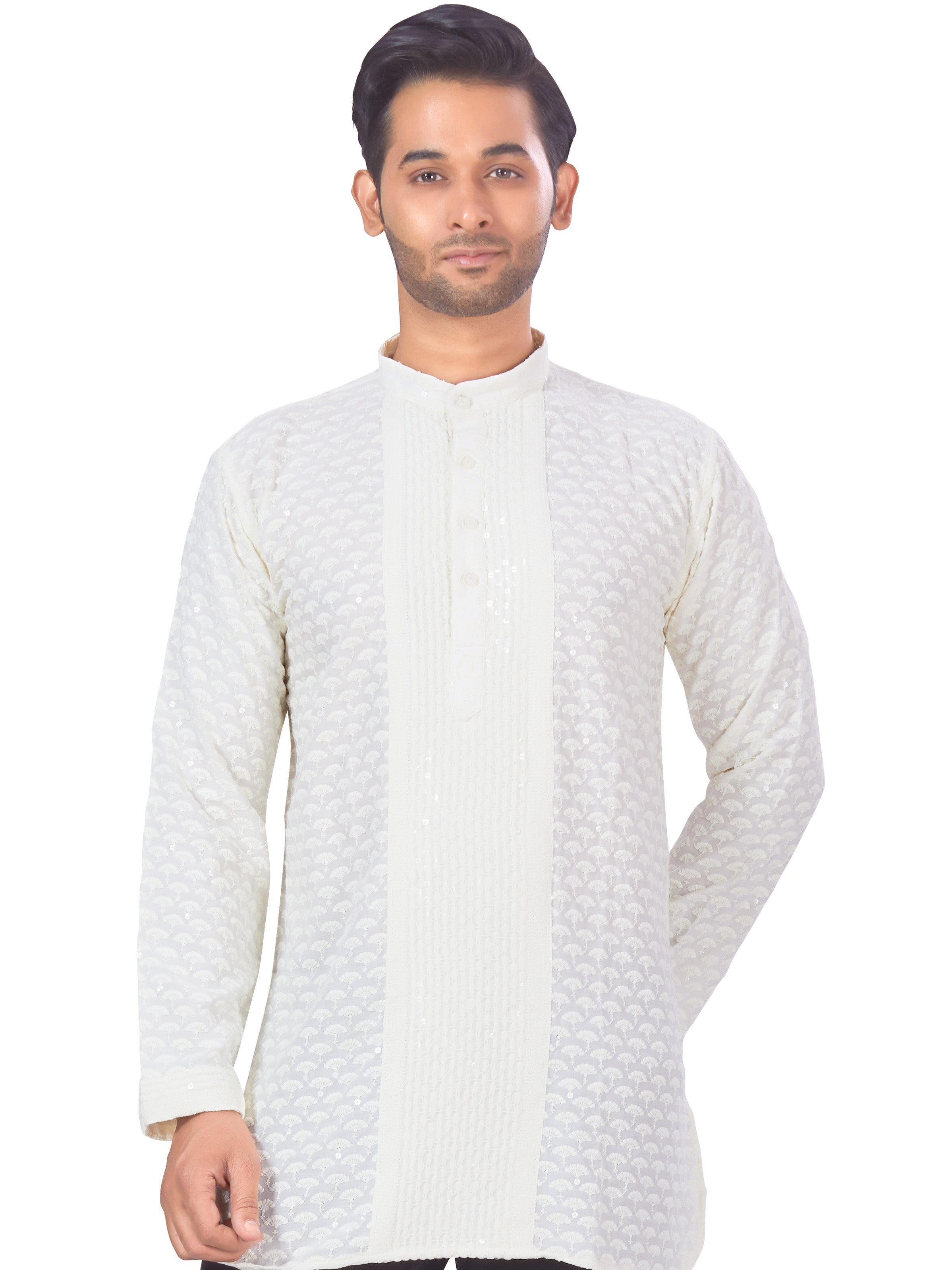 Mens Chikankari Kurta - Roop Darshan