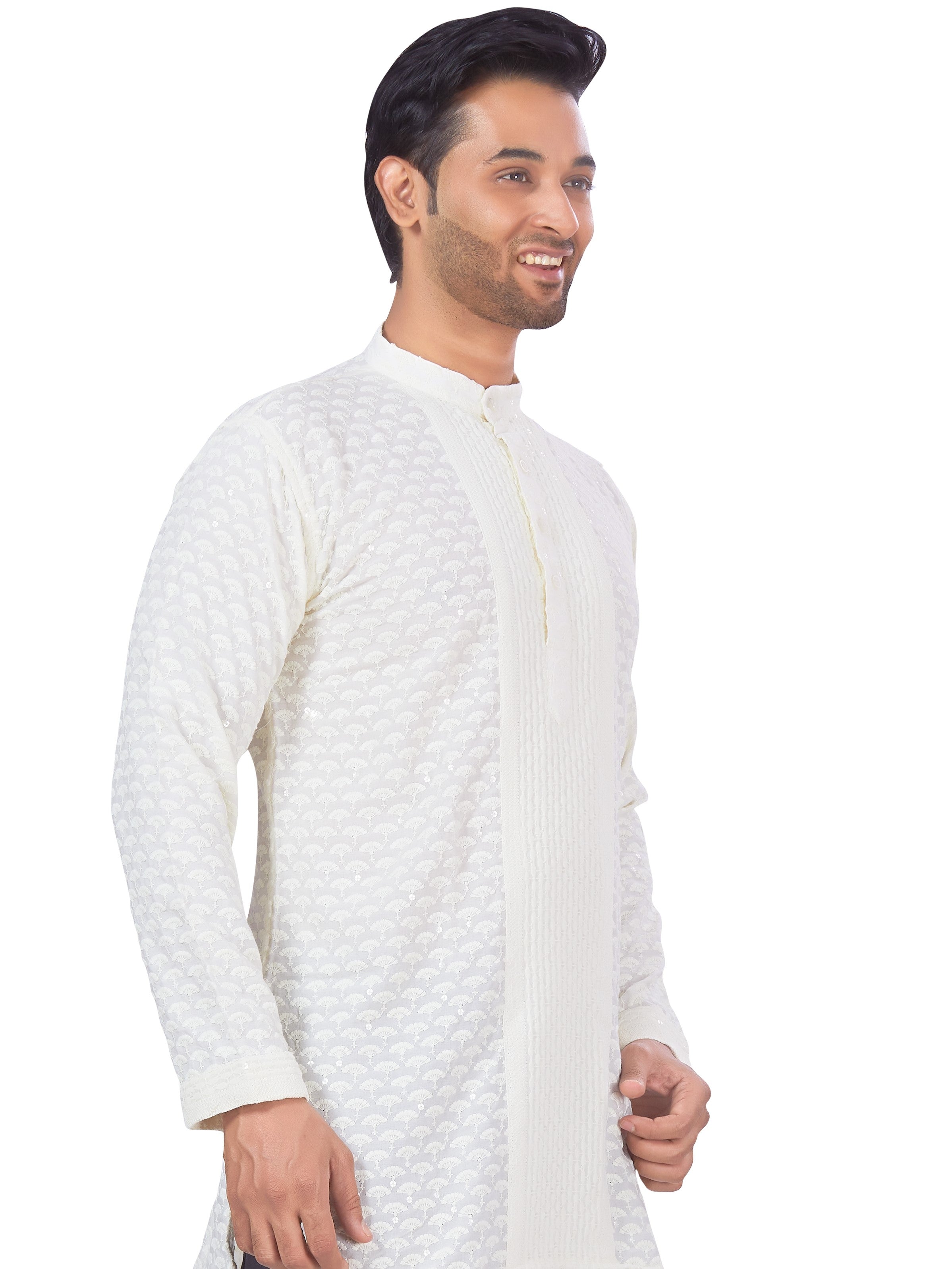 Mens Chikankari Kurta - Roop Darshan