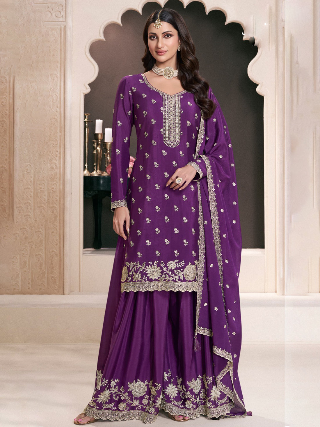 Suhana Palazzo Suit - Roop Darshan