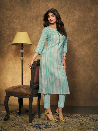 Samya Silk Printed Kurti With Pant - Roop Darshan