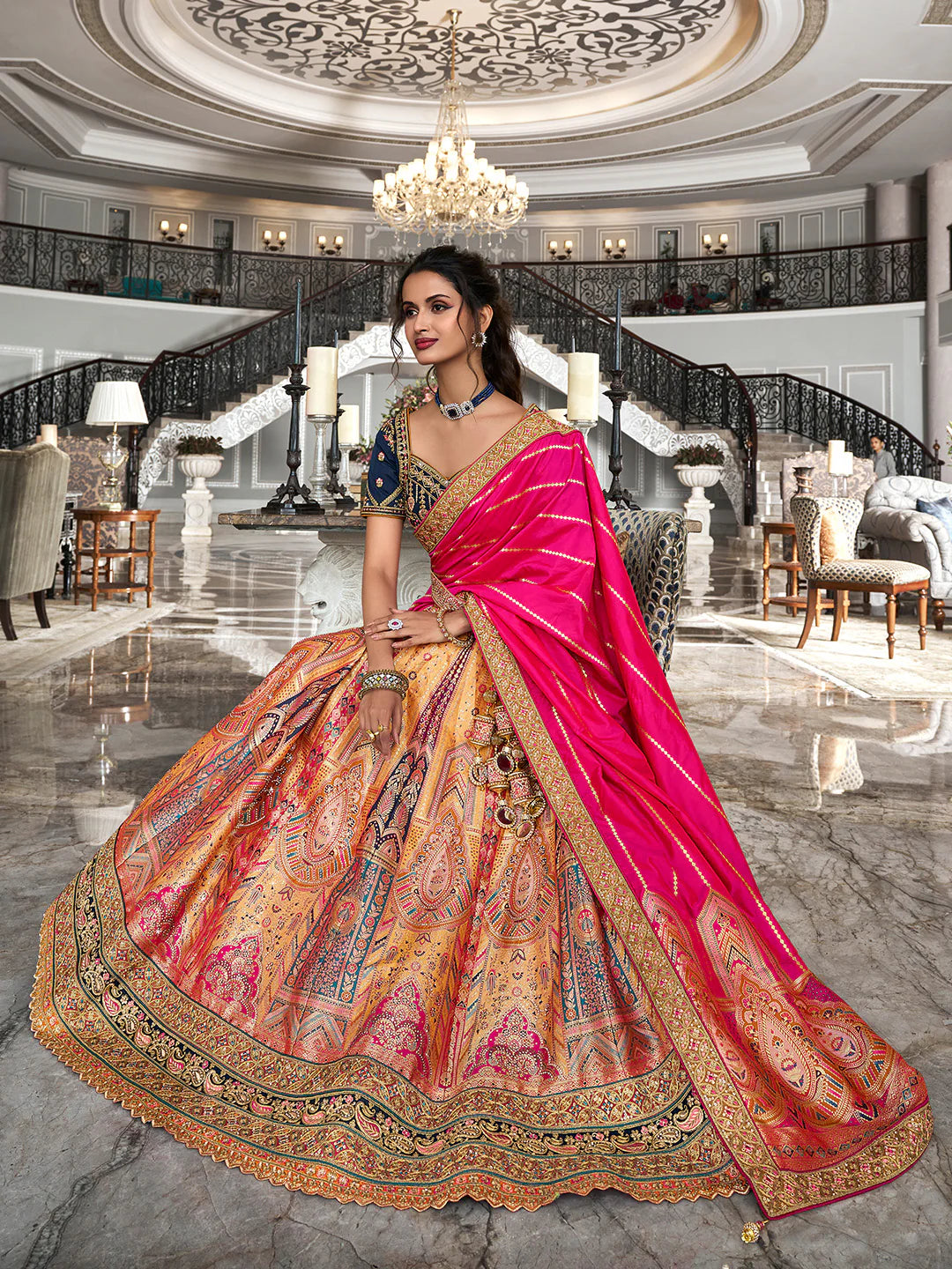 Gauri Unstitched Lahenga - Roop Darshan