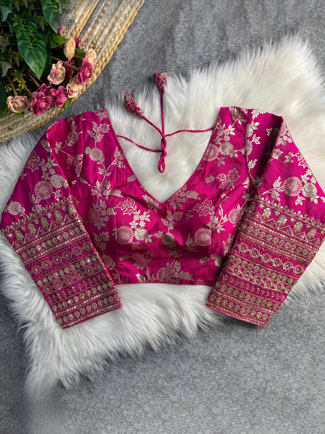 Silk Embroidered Work Blouse