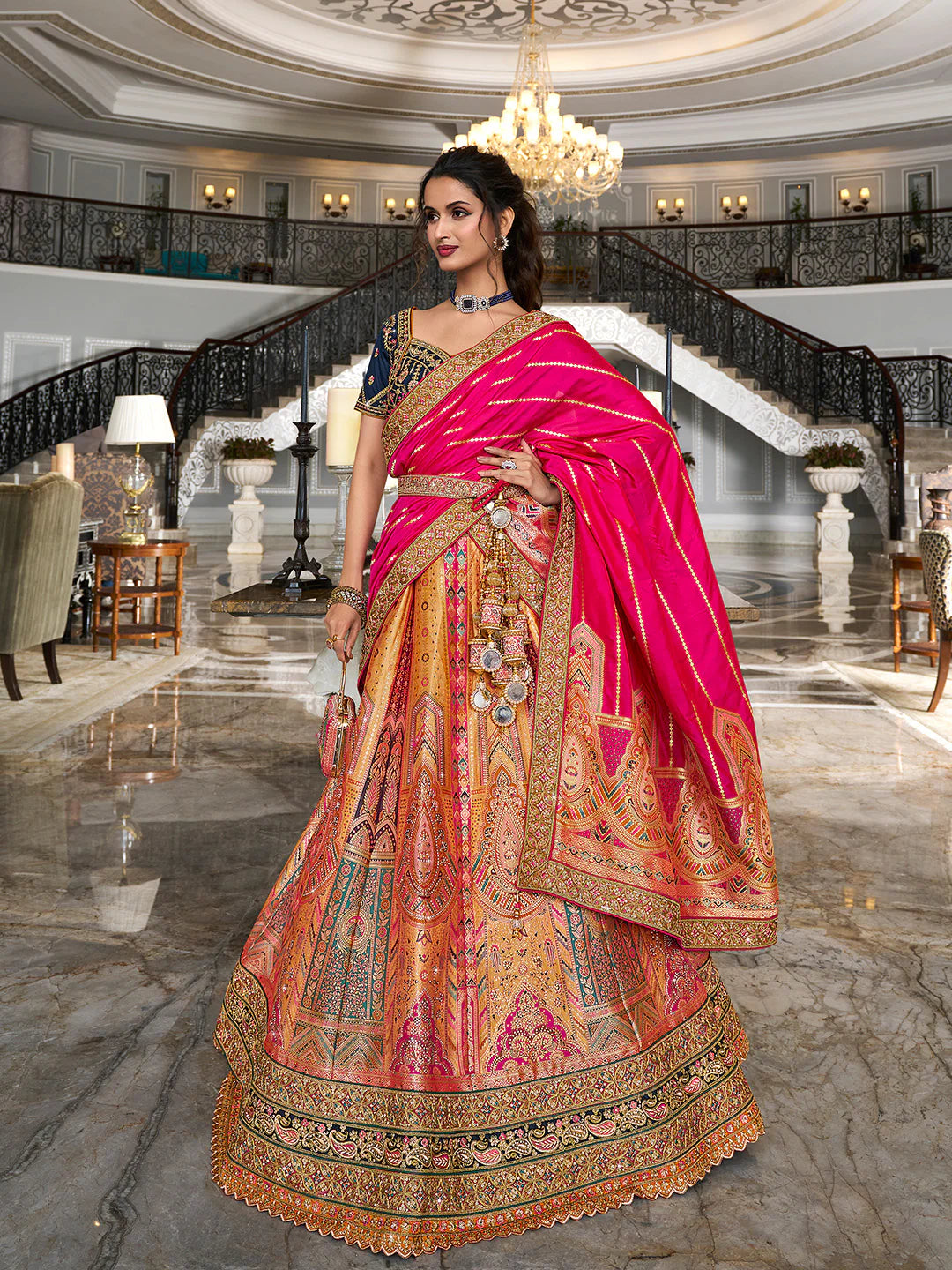 Gauri Unstitched Lahenga - Roop Darshan