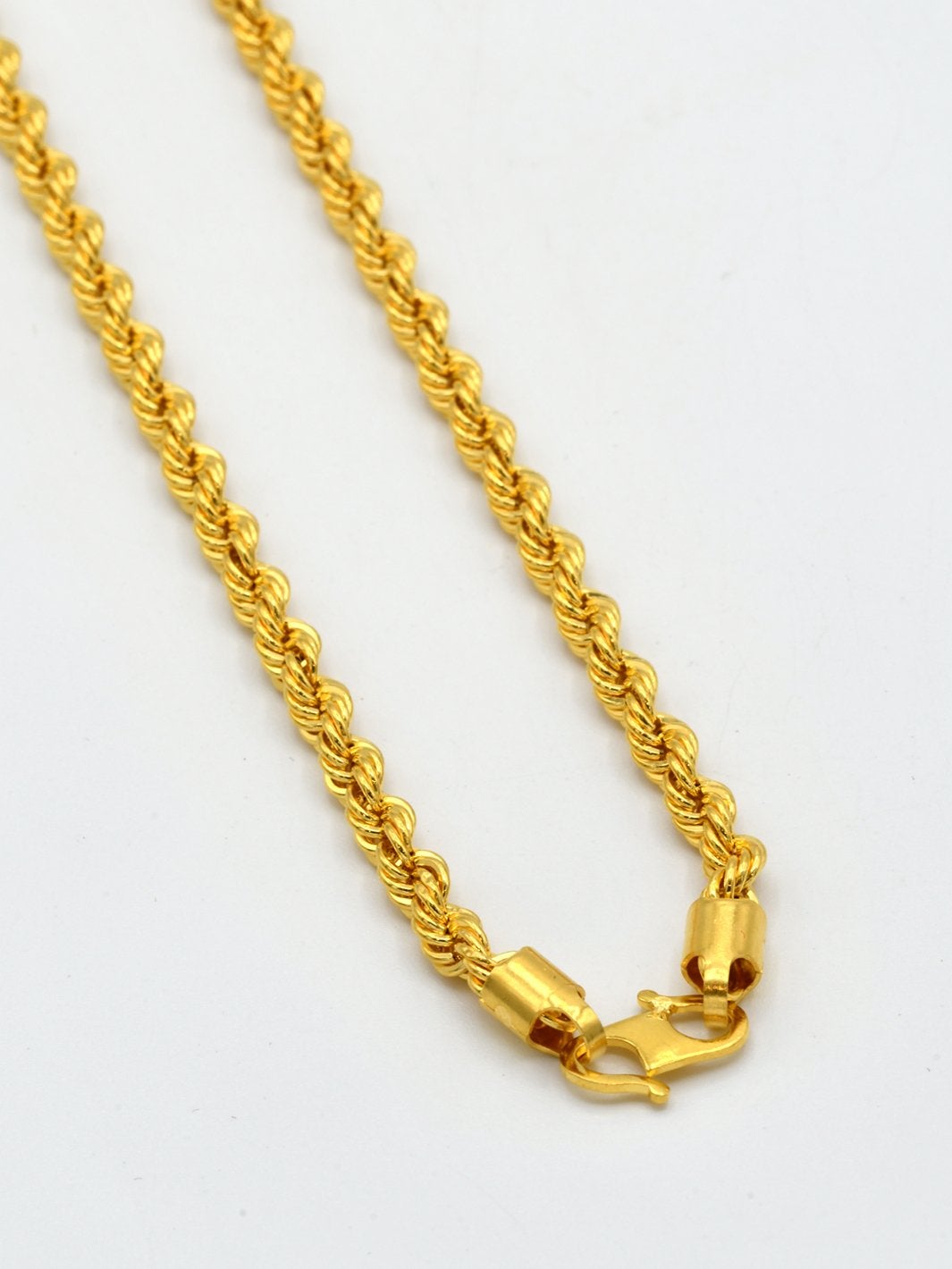 22ct Gold Hollow Rope Chain - 55cm - Roop Darshan