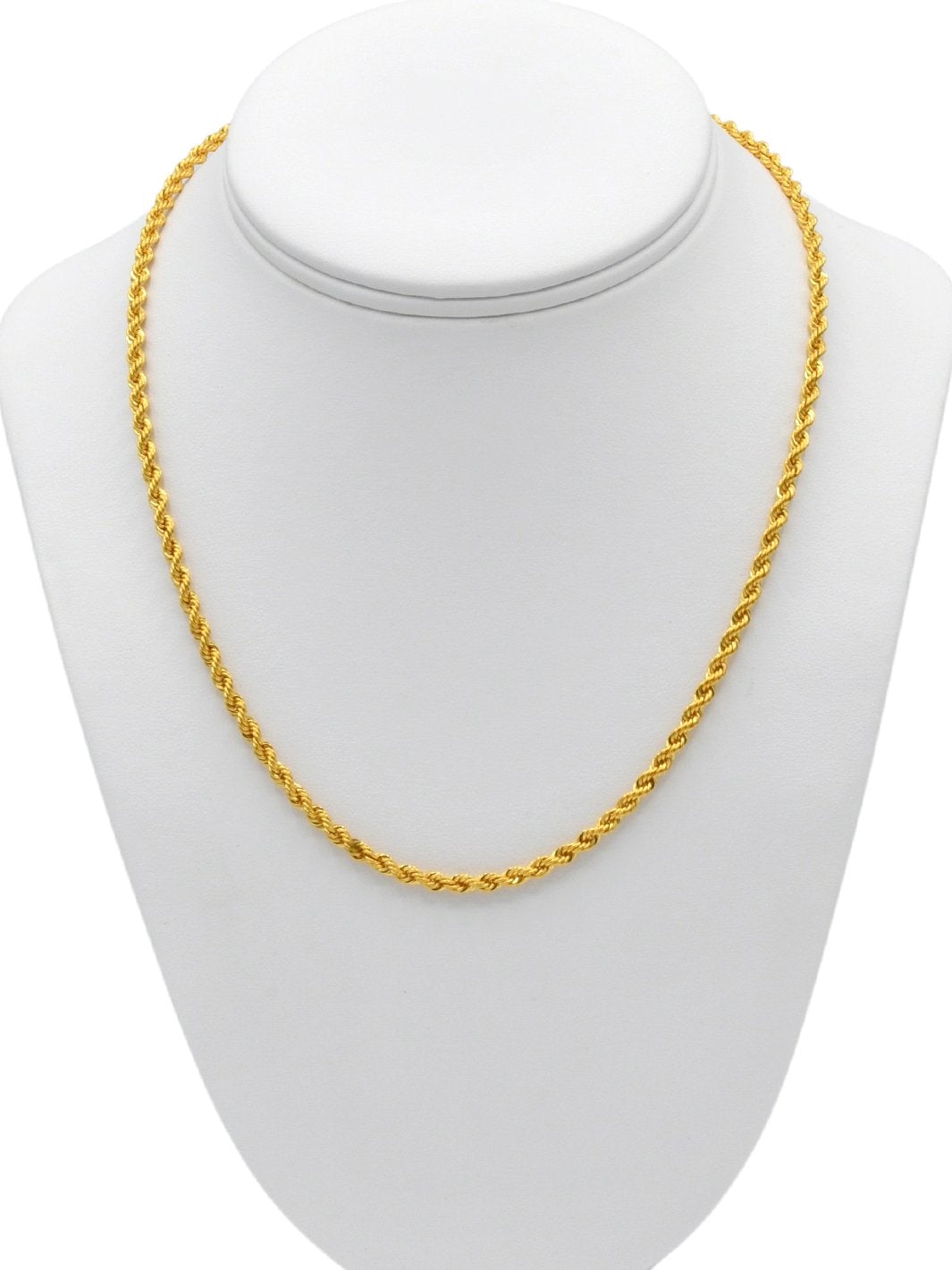 22ct Gold Hollow Rope Chain - 45 CM - Roop Darshan
