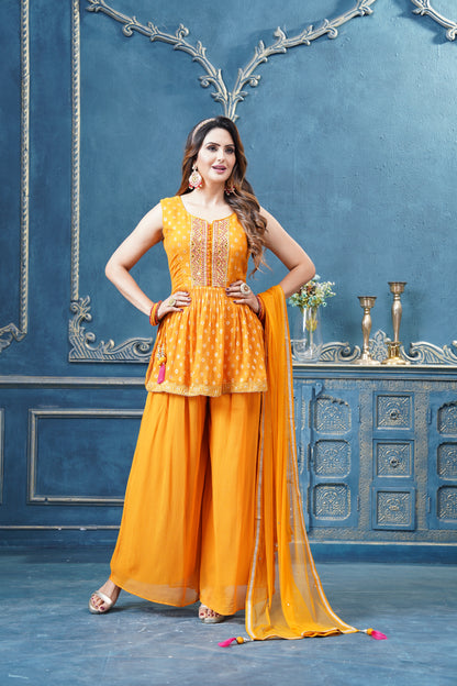 Bhagyashree Palazzo Suit - Roop Darshan