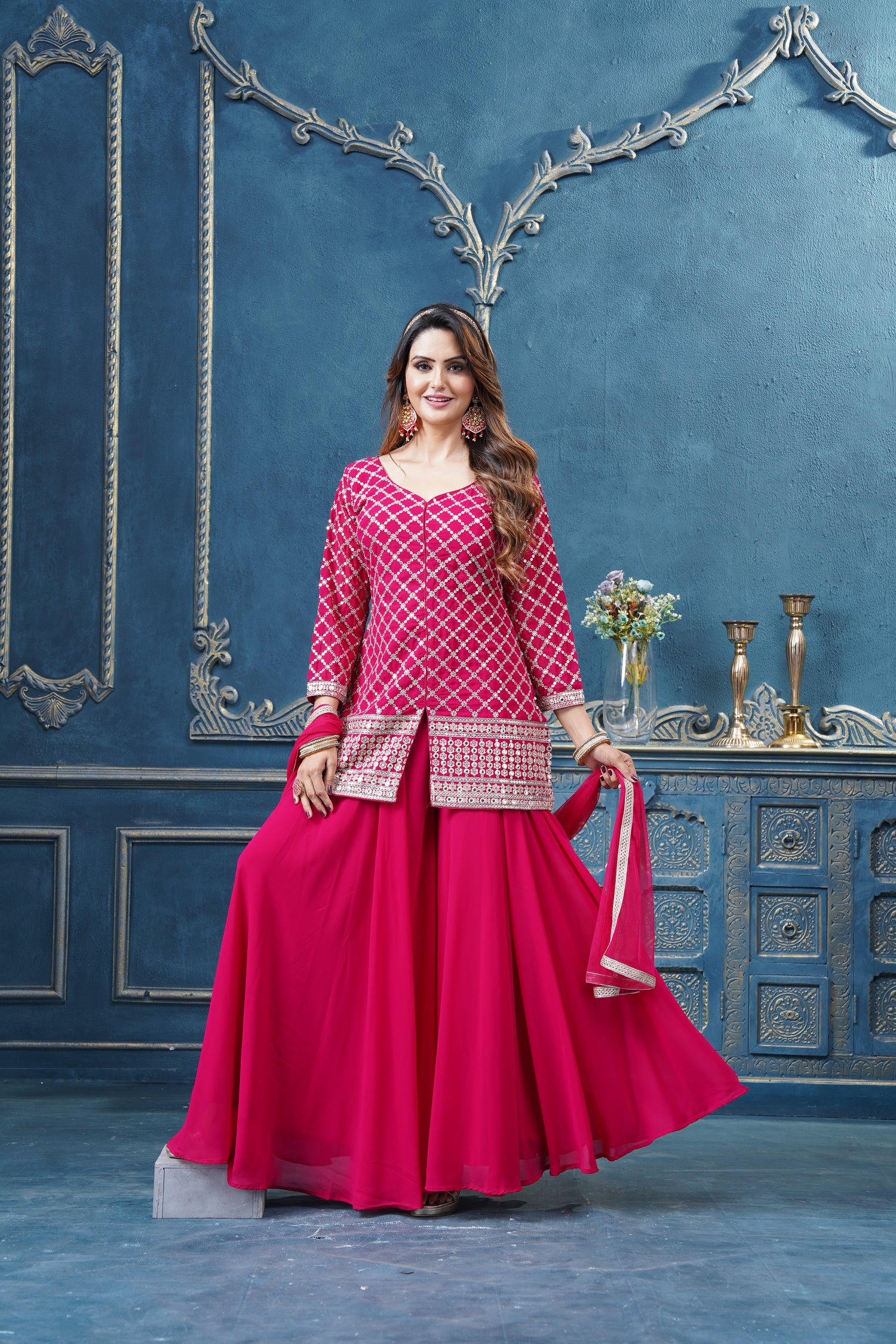 Diya Palazzo Suit - Roop Darshan