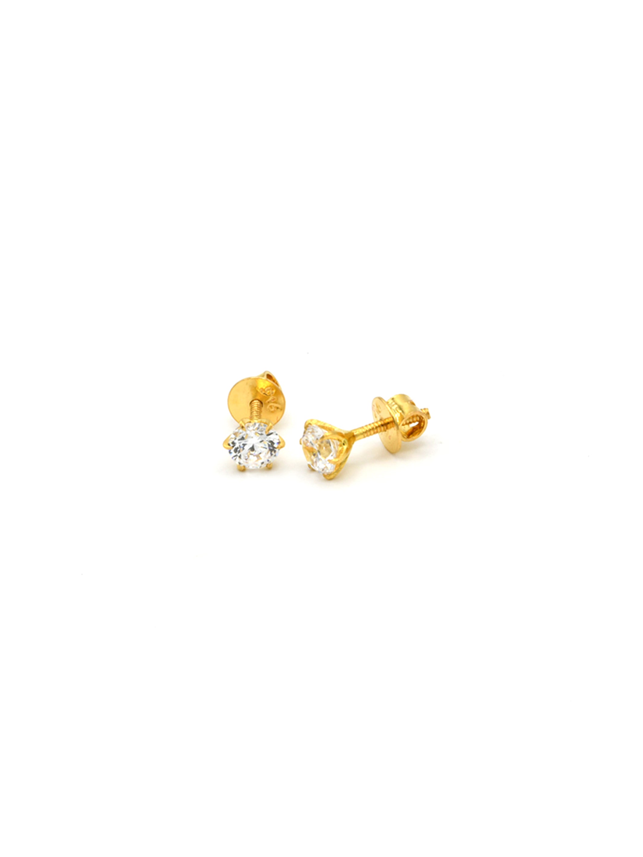 22ct Gold CZ Stud Earrings