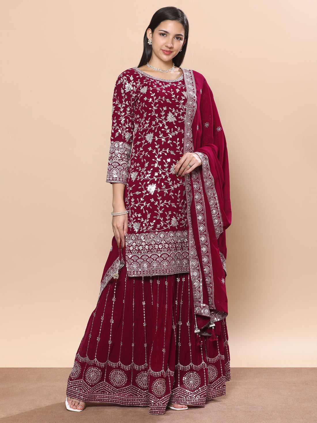 Aadhya Palazzo Suit - Roop Darshan