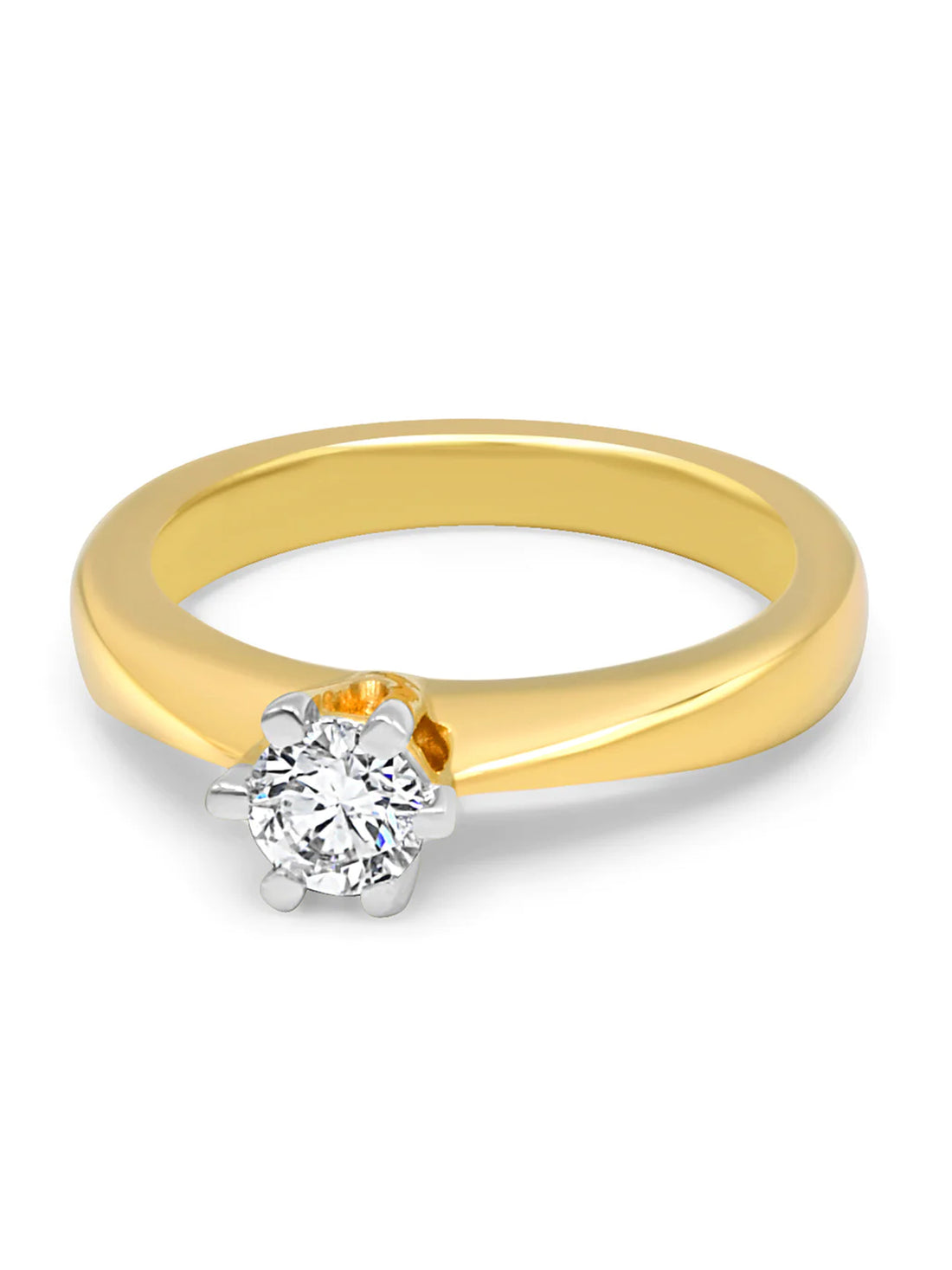 18ct Gold 0.35ct 1 Diamond Ladies Ring - Roop Darshan
