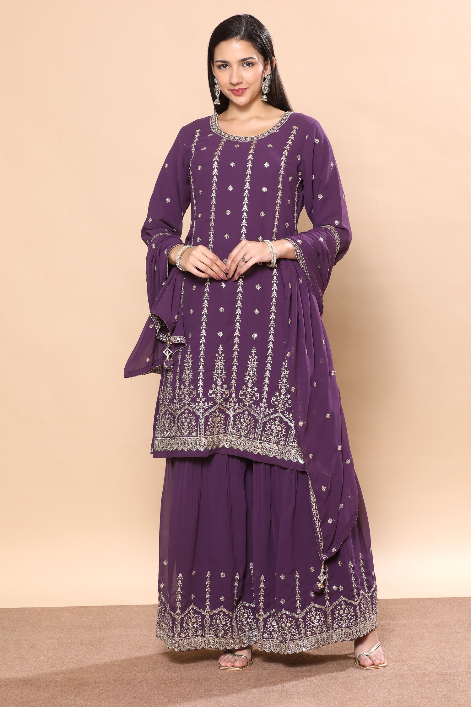 Safina Palazzo Suit - Roop Darshan
