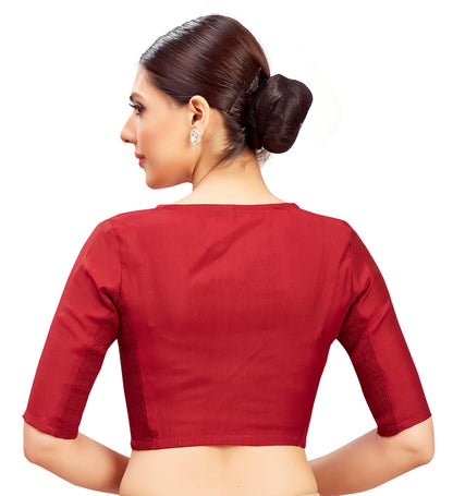 Cotton Silk Stretchable Blouse - Roop Darshan
