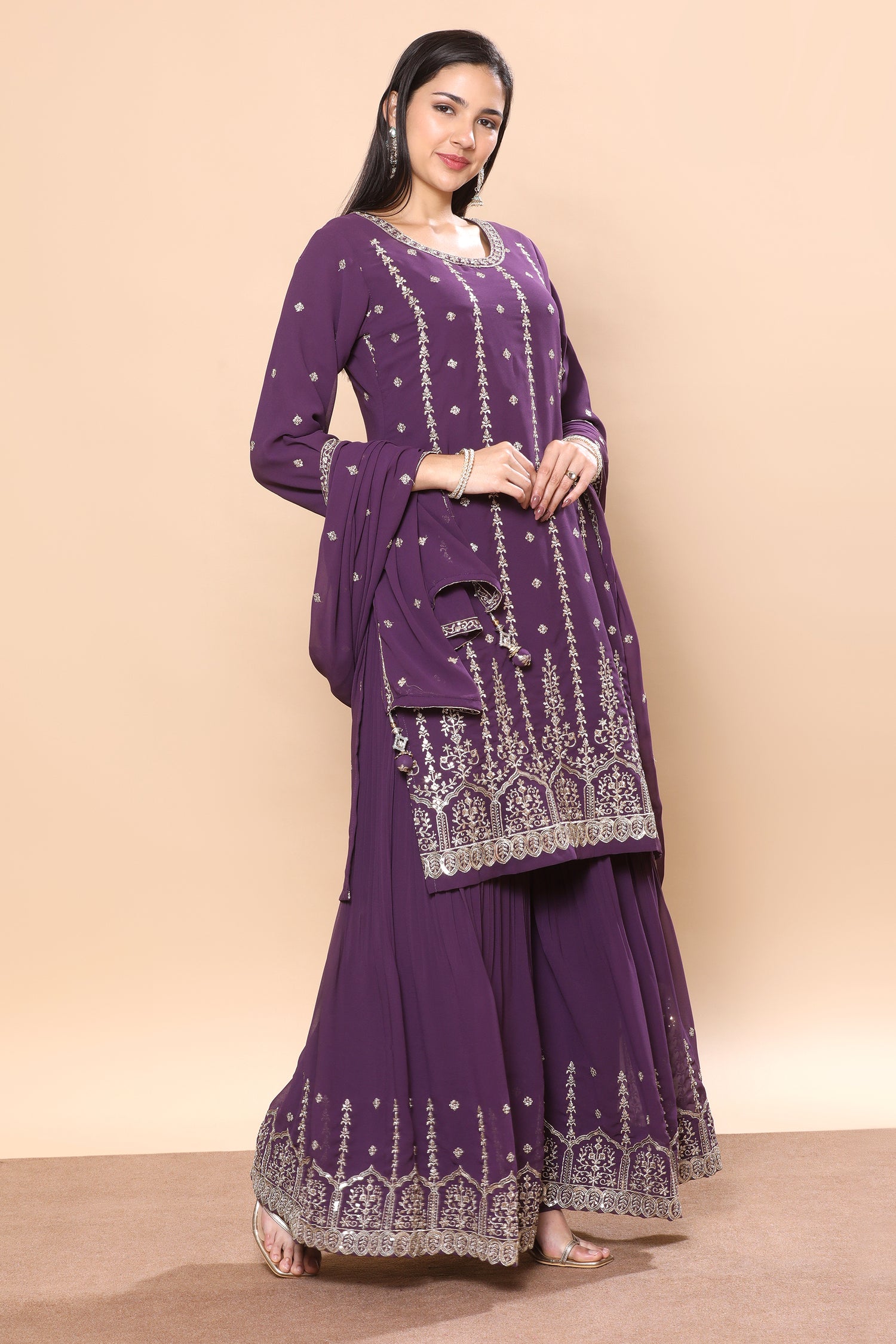 Safina Palazzo Suit - Roop Darshan