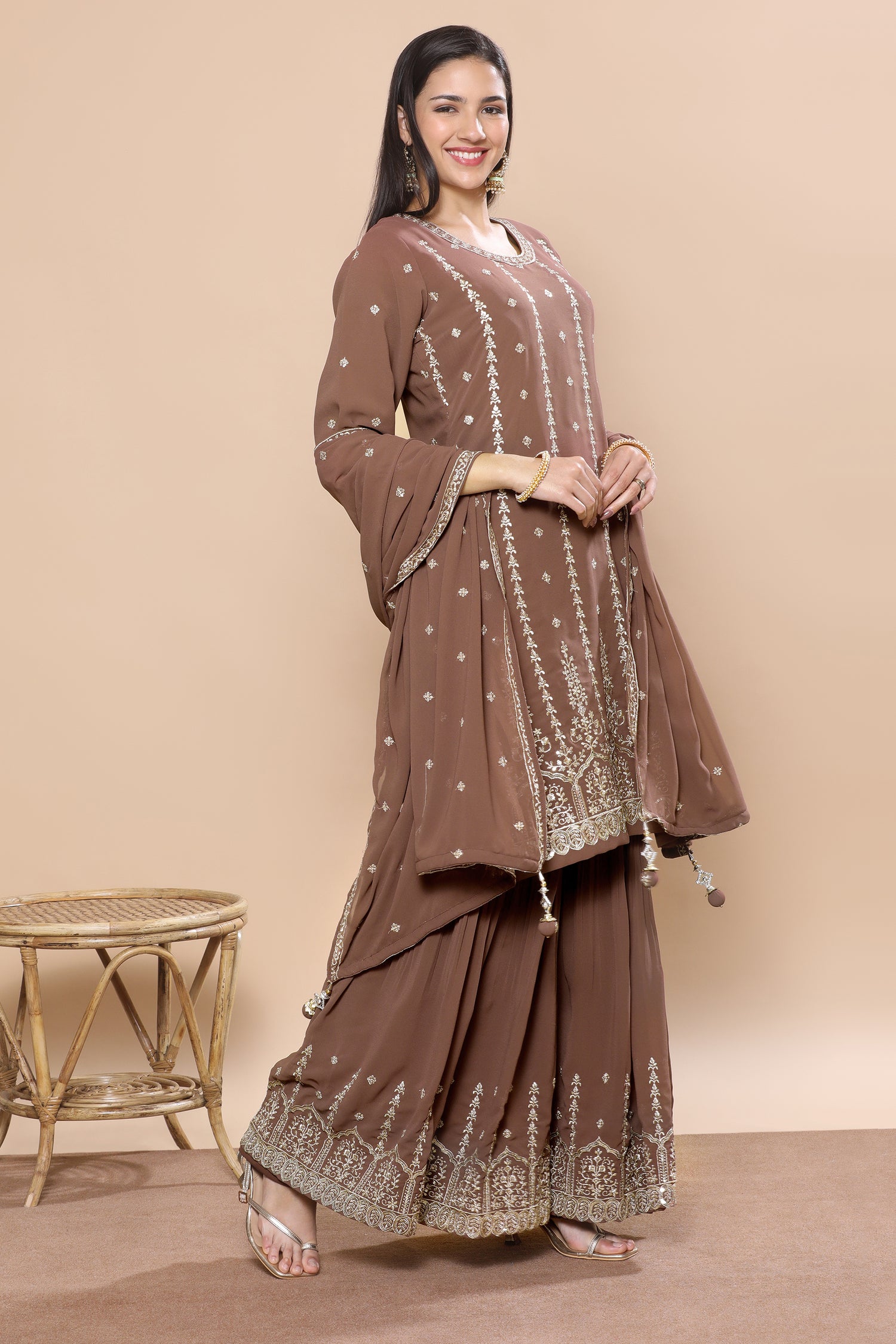 Safina Palazzo Suit - Roop Darshan
