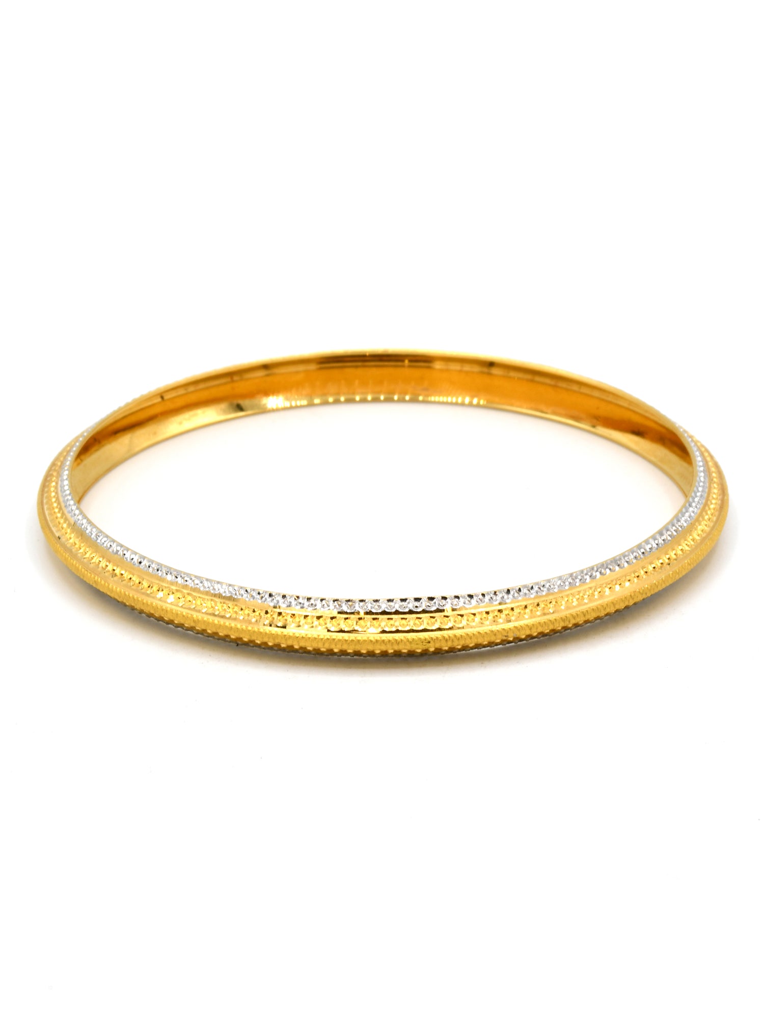 22ct Gold Two Tone Pair Bangle - Roop Darshan