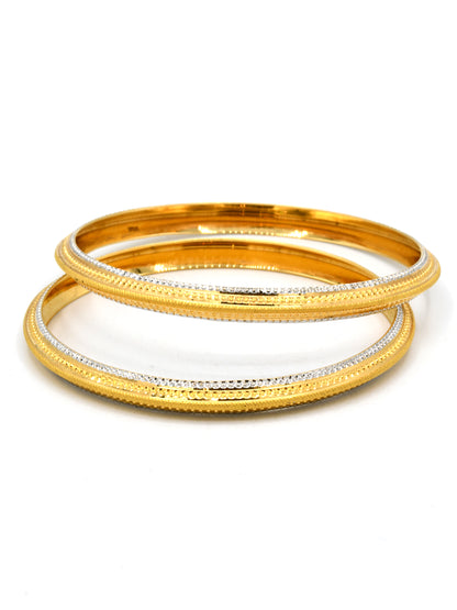 22ct Gold Two Tone Pair Bangle - Roop Darshan