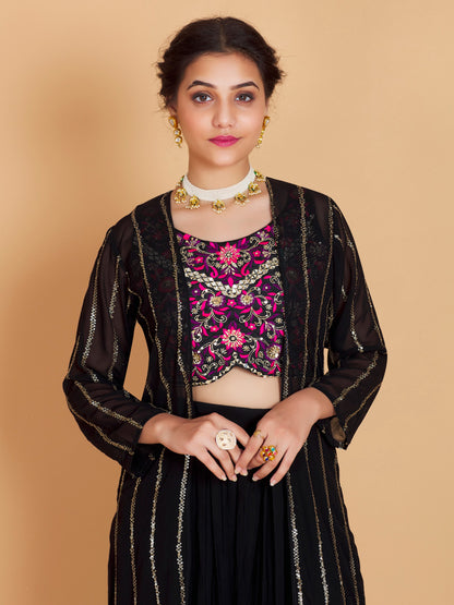 Barsha Short Top Plazzo Suit - Roop Darshan